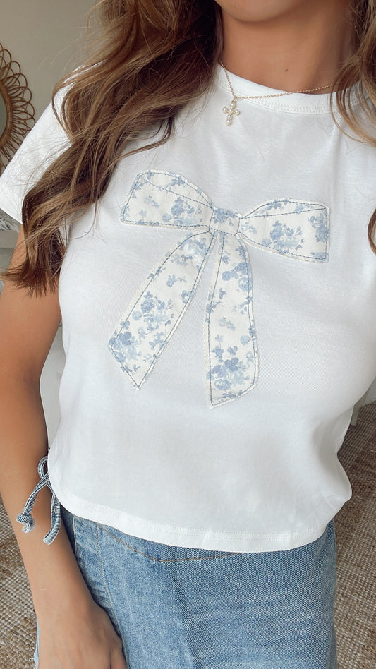 PATCHWORK BOW TEE