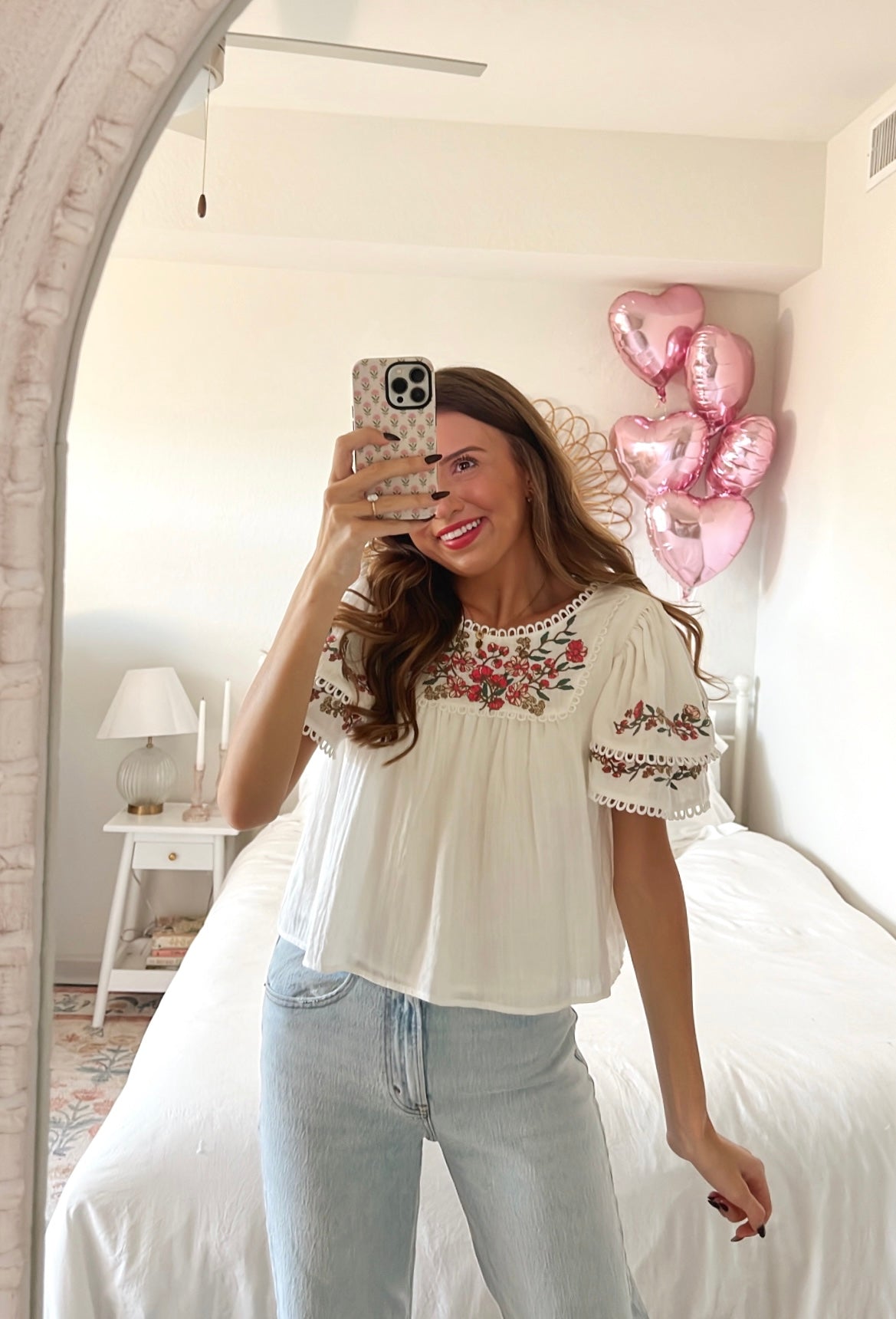 FLOWER EMBROIDERY TOP