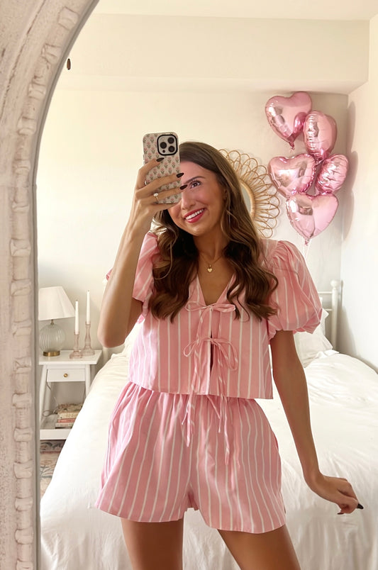 PINK STRIPE SUMMER SET