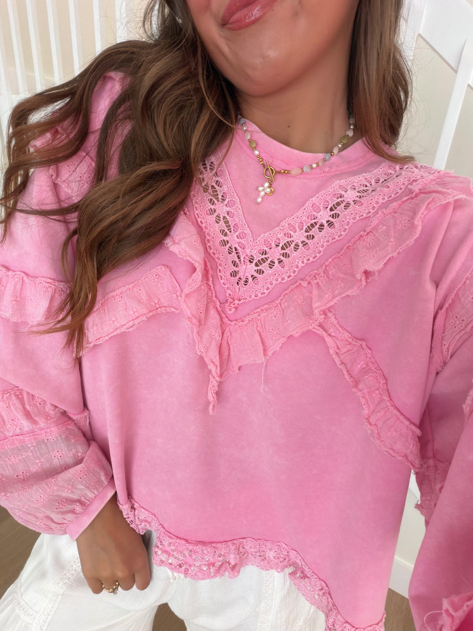 The Garden Party Blouse - Candy Pink