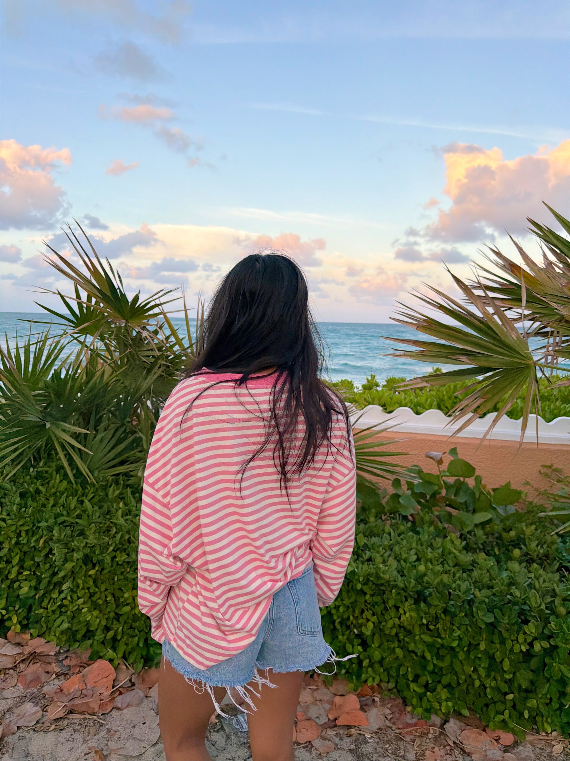 Maggie Long Sleeve Top - Pink