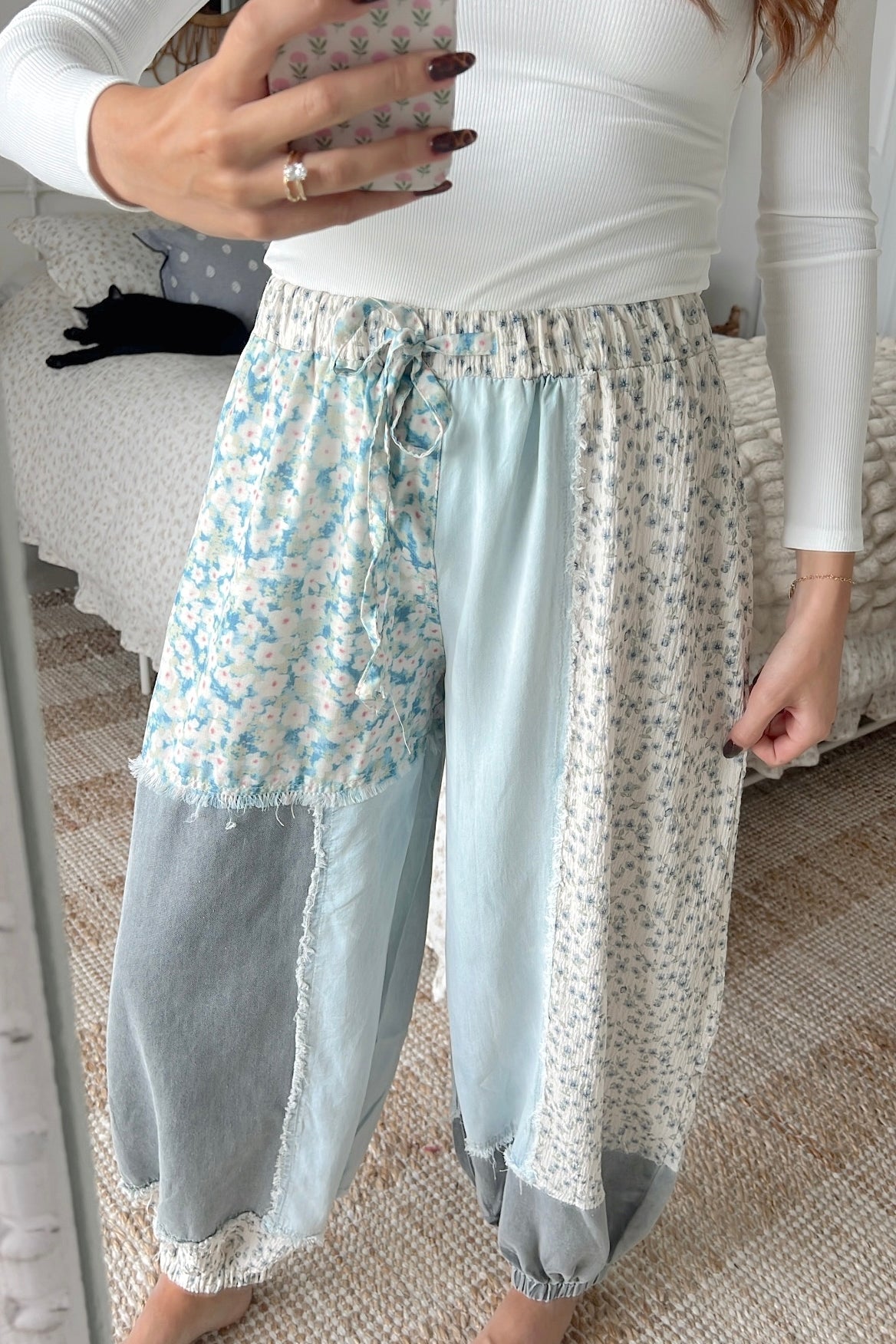 Meadow Denim Patchwork Joggers