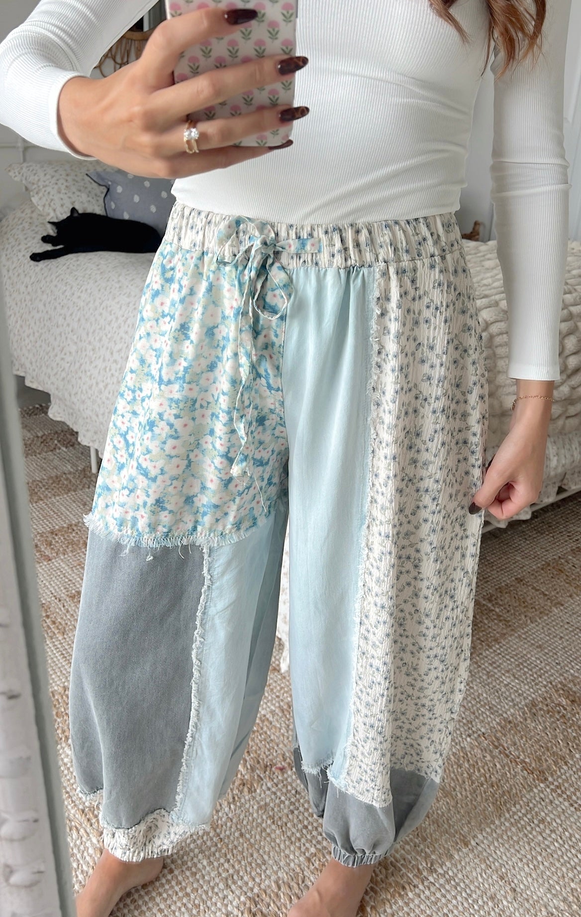 MEADOW DENIM PATCHWORK JOGGERS
