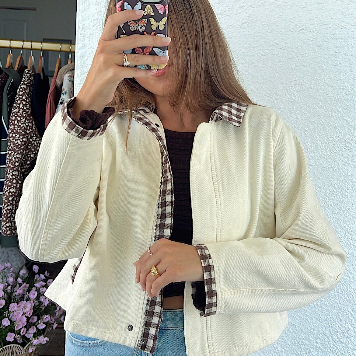 Anna Gingham Jacket