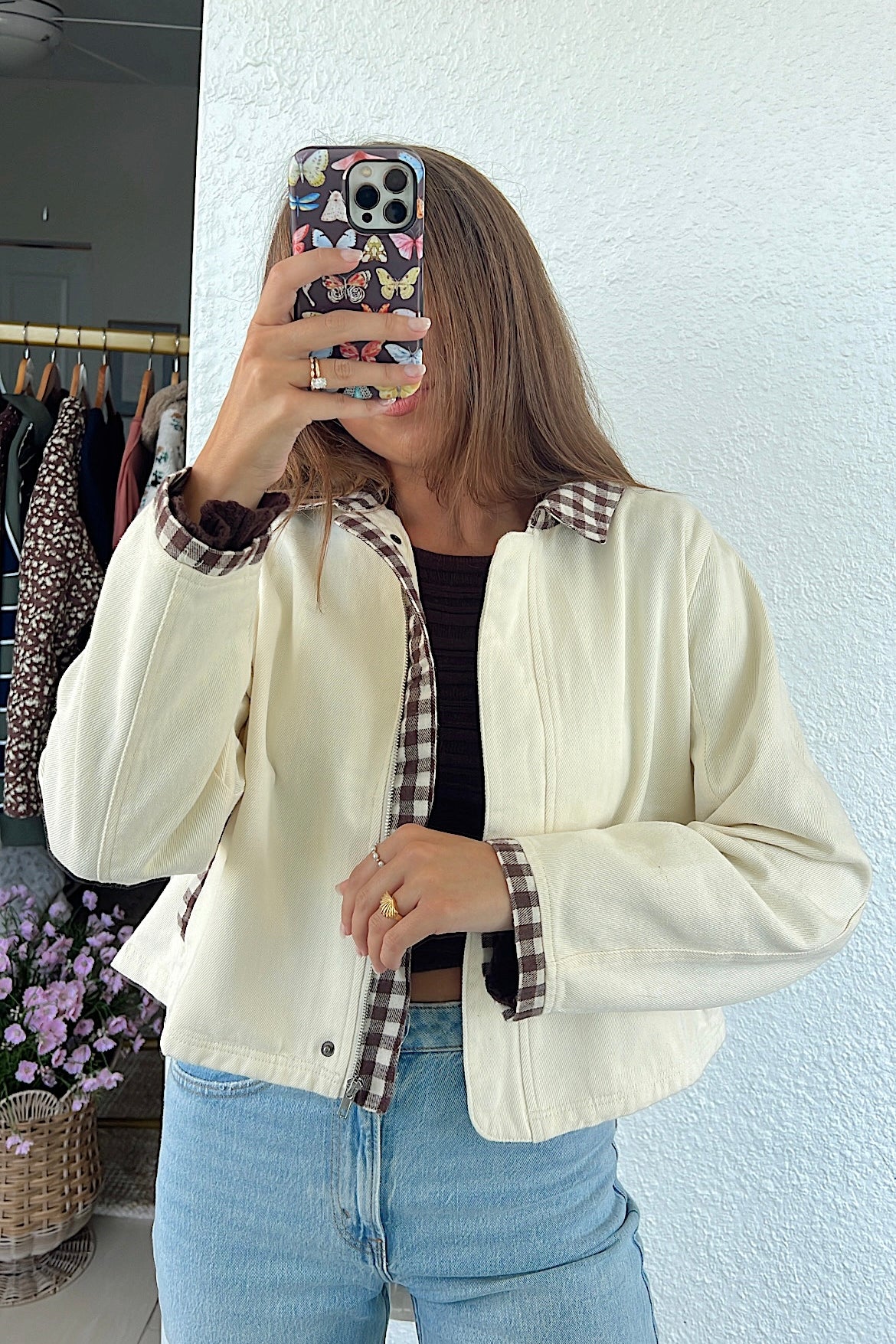 Anna Gingham Jacket