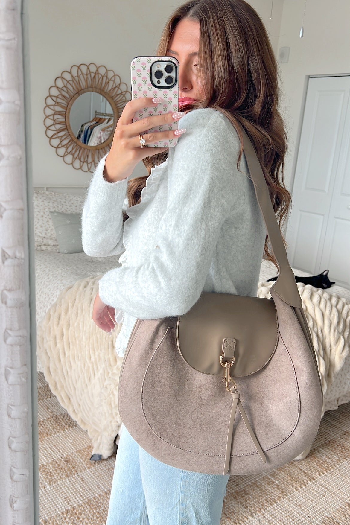 Hazel Saddle Bag - Taupe