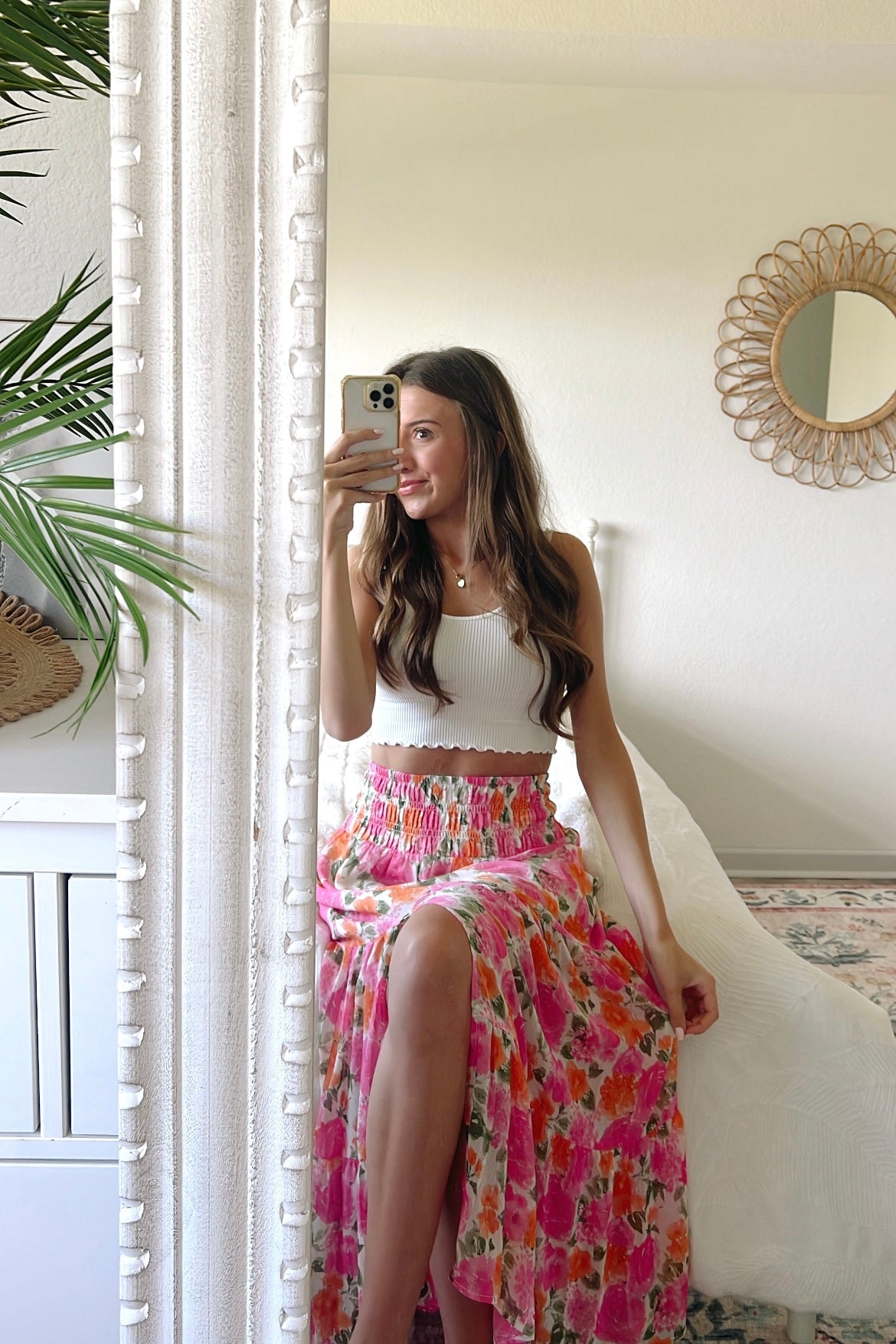 SUMMER PALMS MAXI SKIRT
