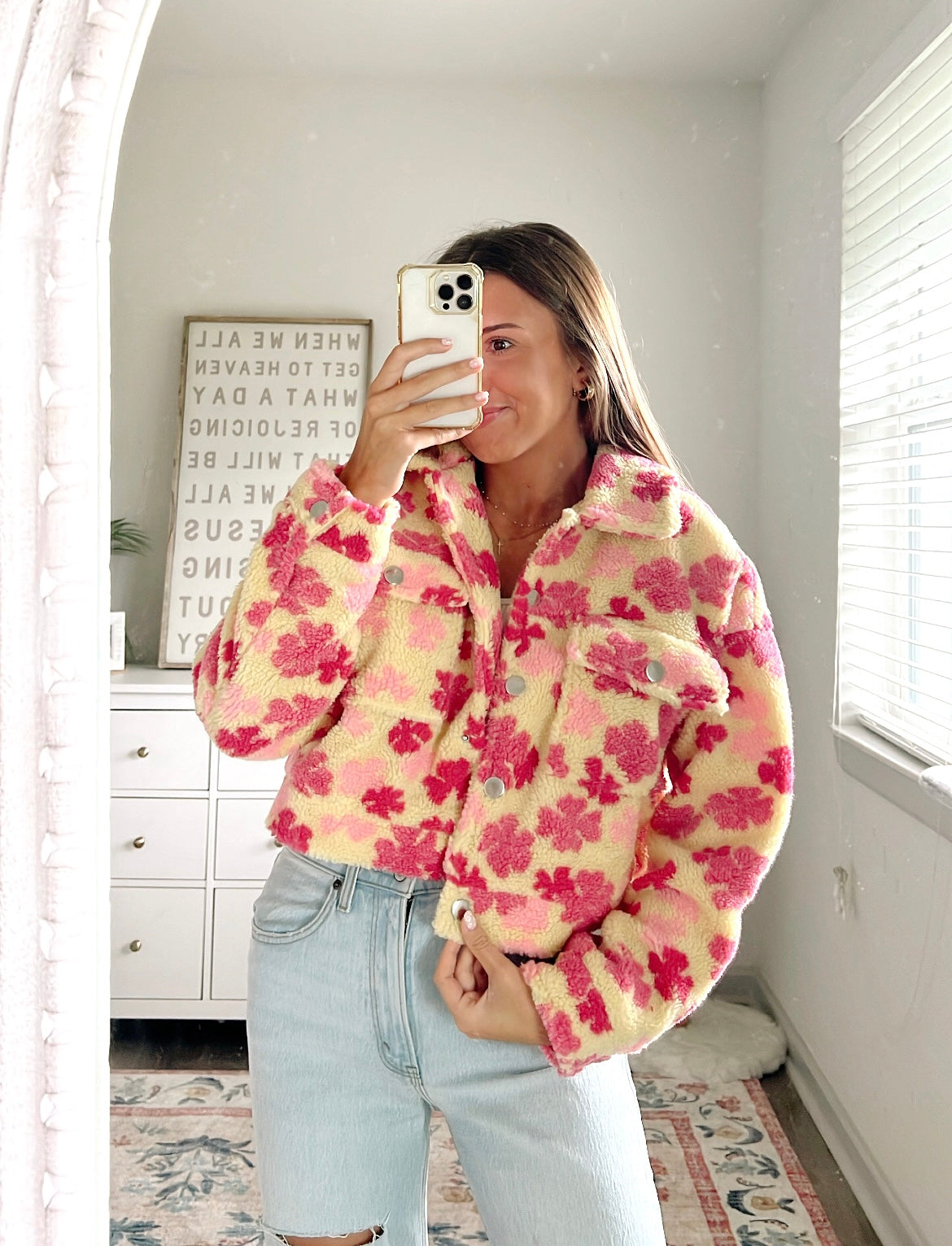 FLOWER FIELDS TEDDY JACKET