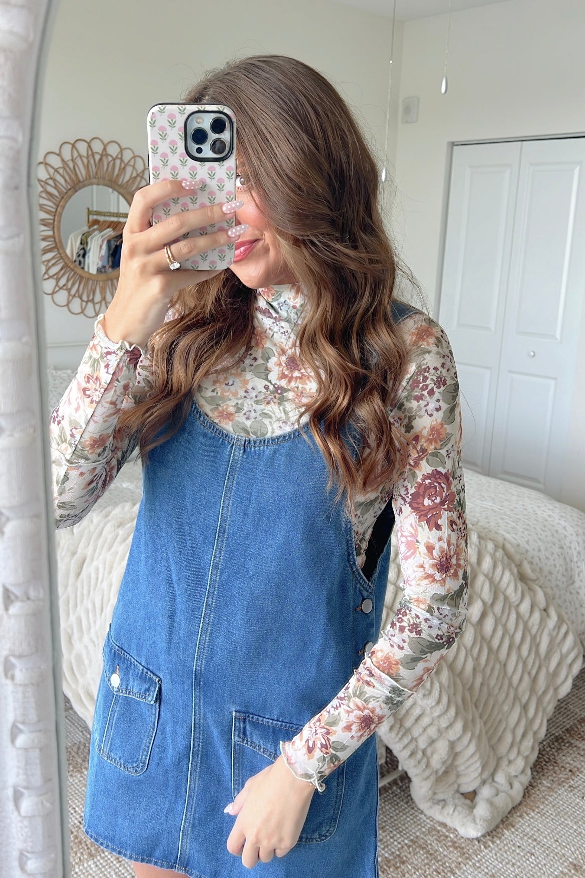 LAYERING RUFFLE TOP - WARM FLORAL