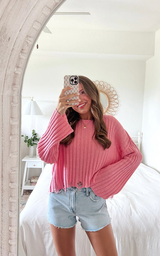 CORA BEACH KNIT - PINK