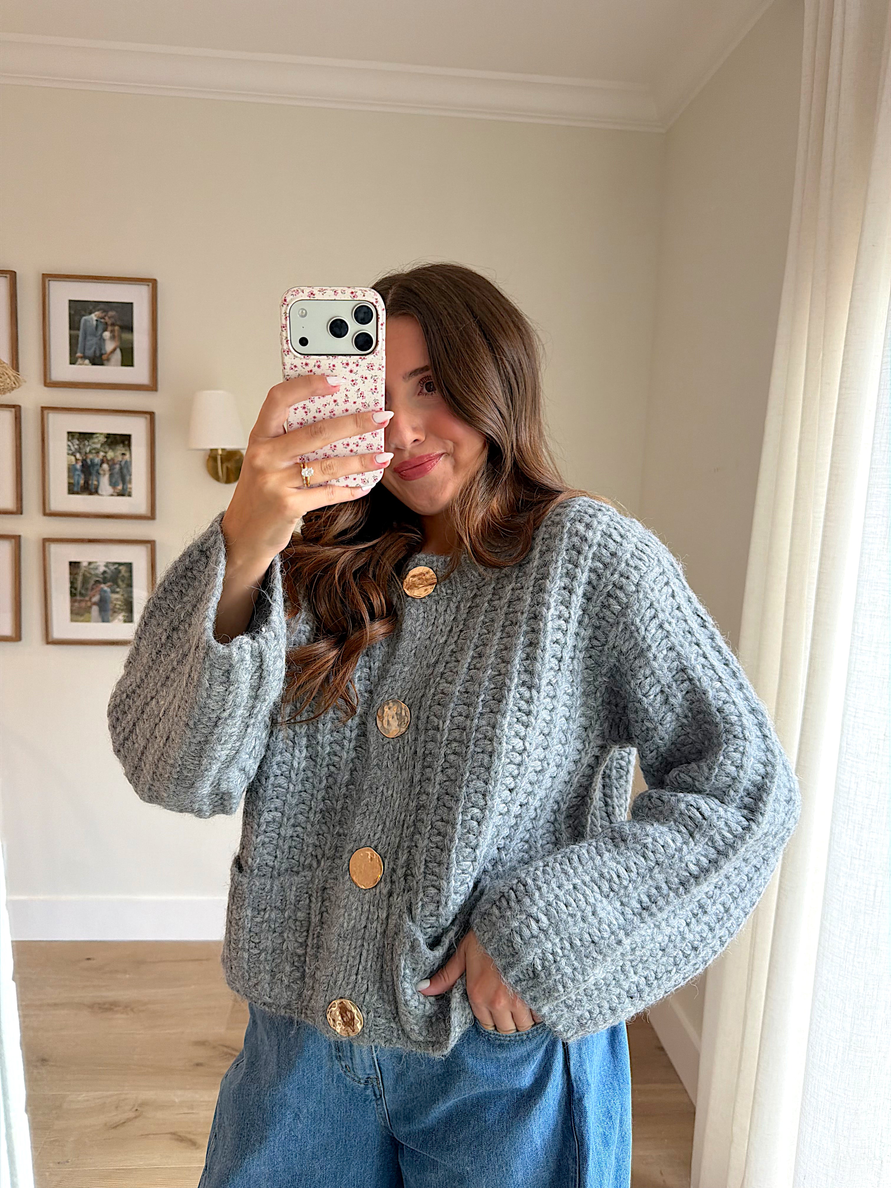 Amelia Cardigan - Charcoal