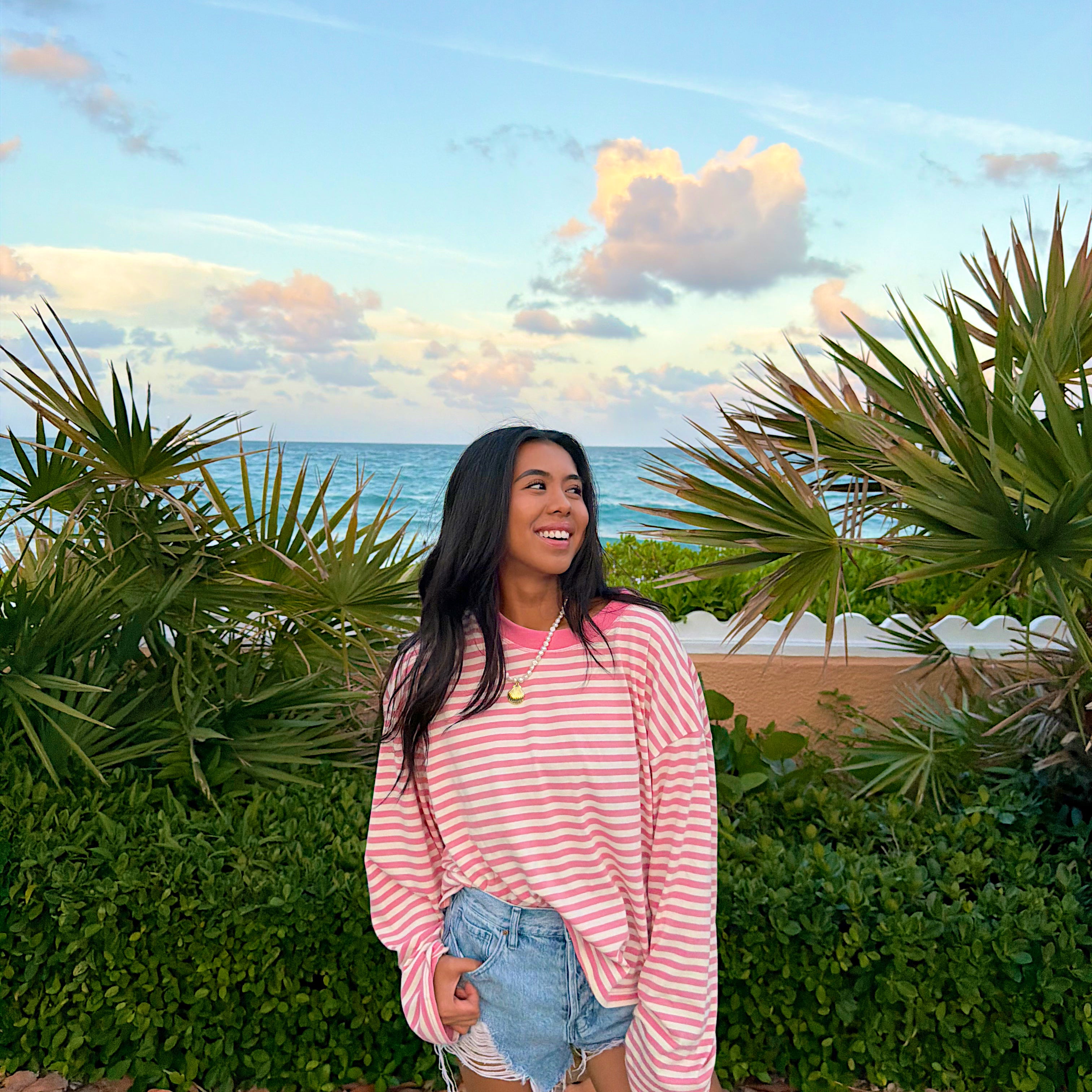 Maggie Long Sleeve Top - Pink