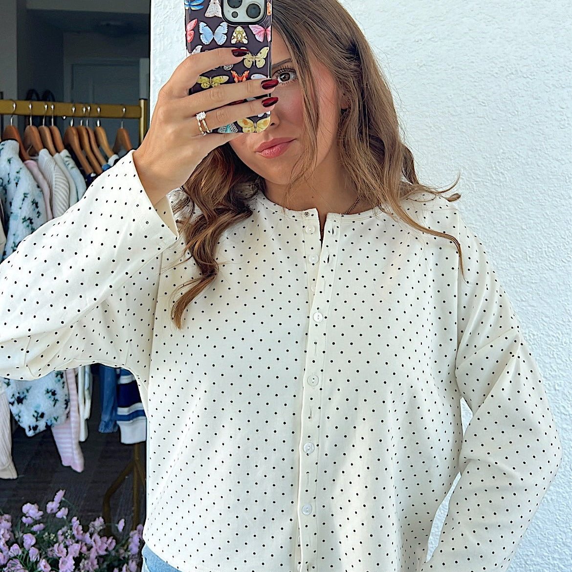 Sunday’s Best Polka Dot Cardi