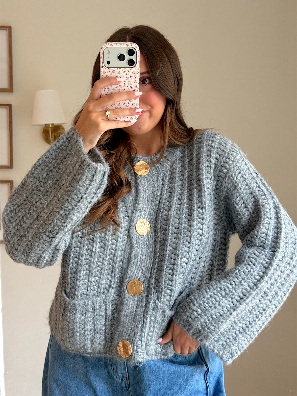 Amelia Cardigan - Charcoal