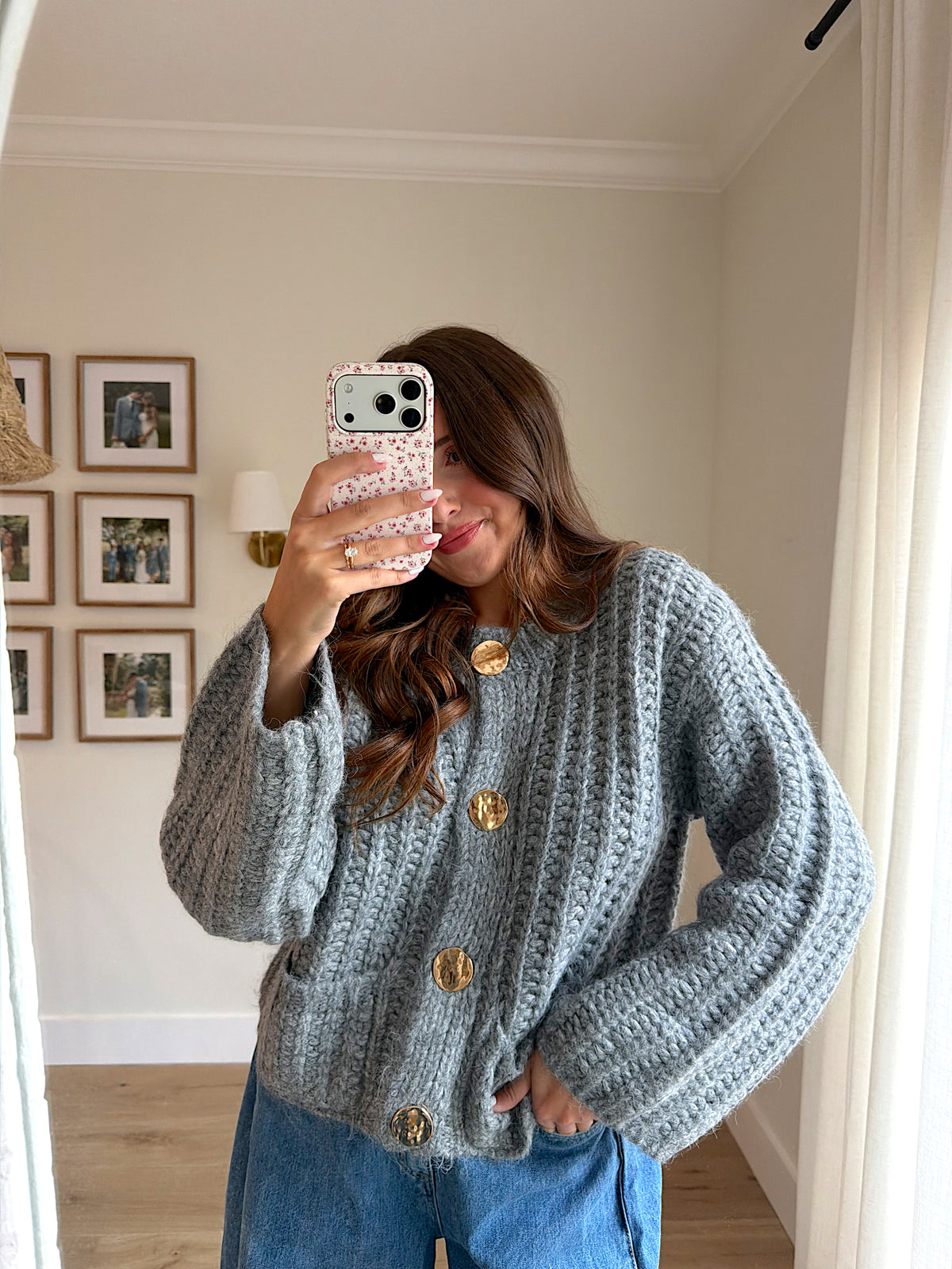 Amelia Cardigan - Charcoal