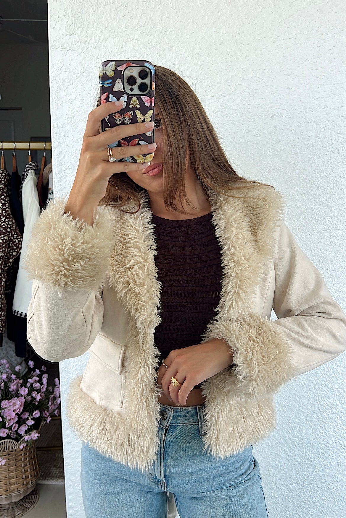 Serena Cloud Suede & Shearling Jacket