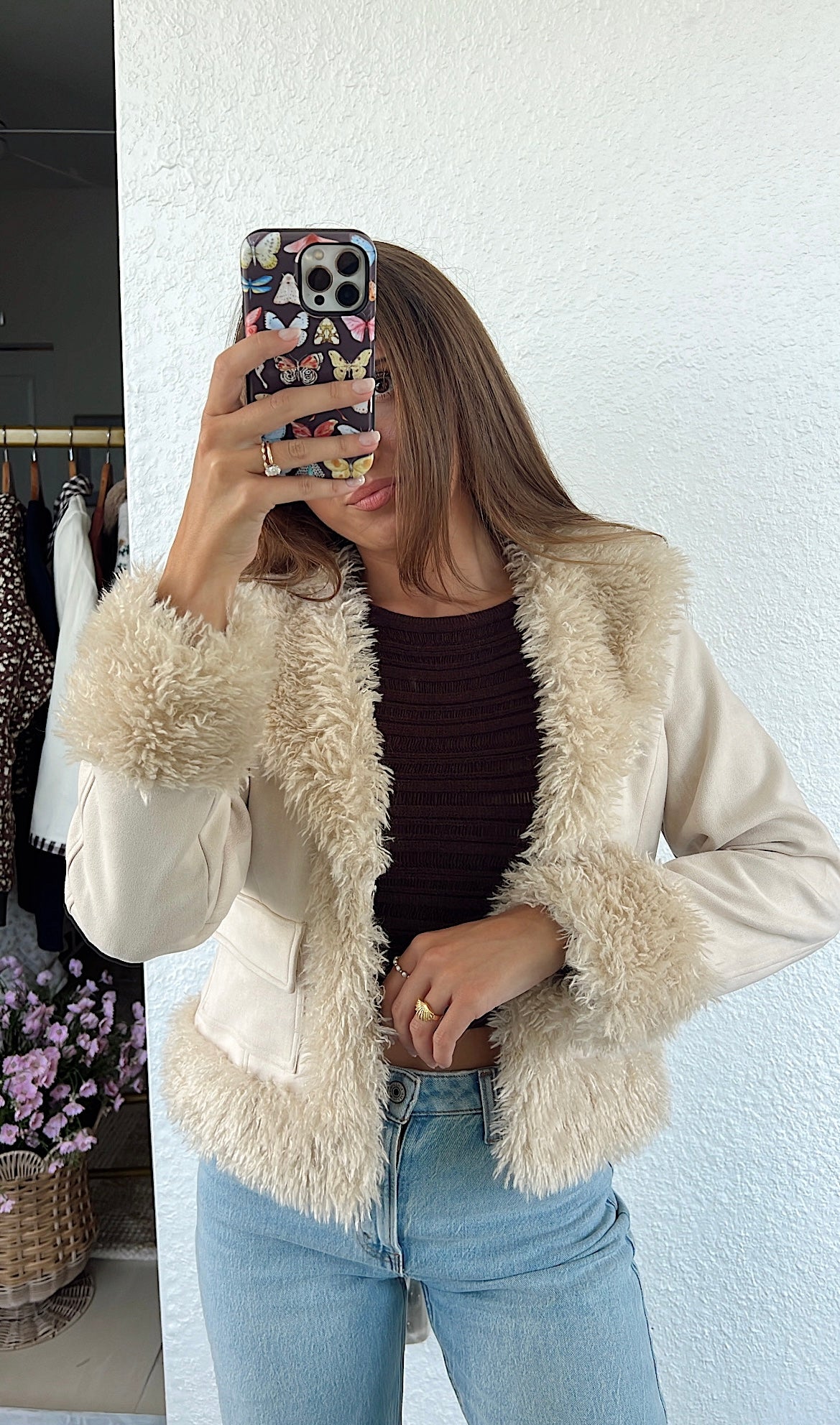 Serena Cloud Suede & Shearling Jacket