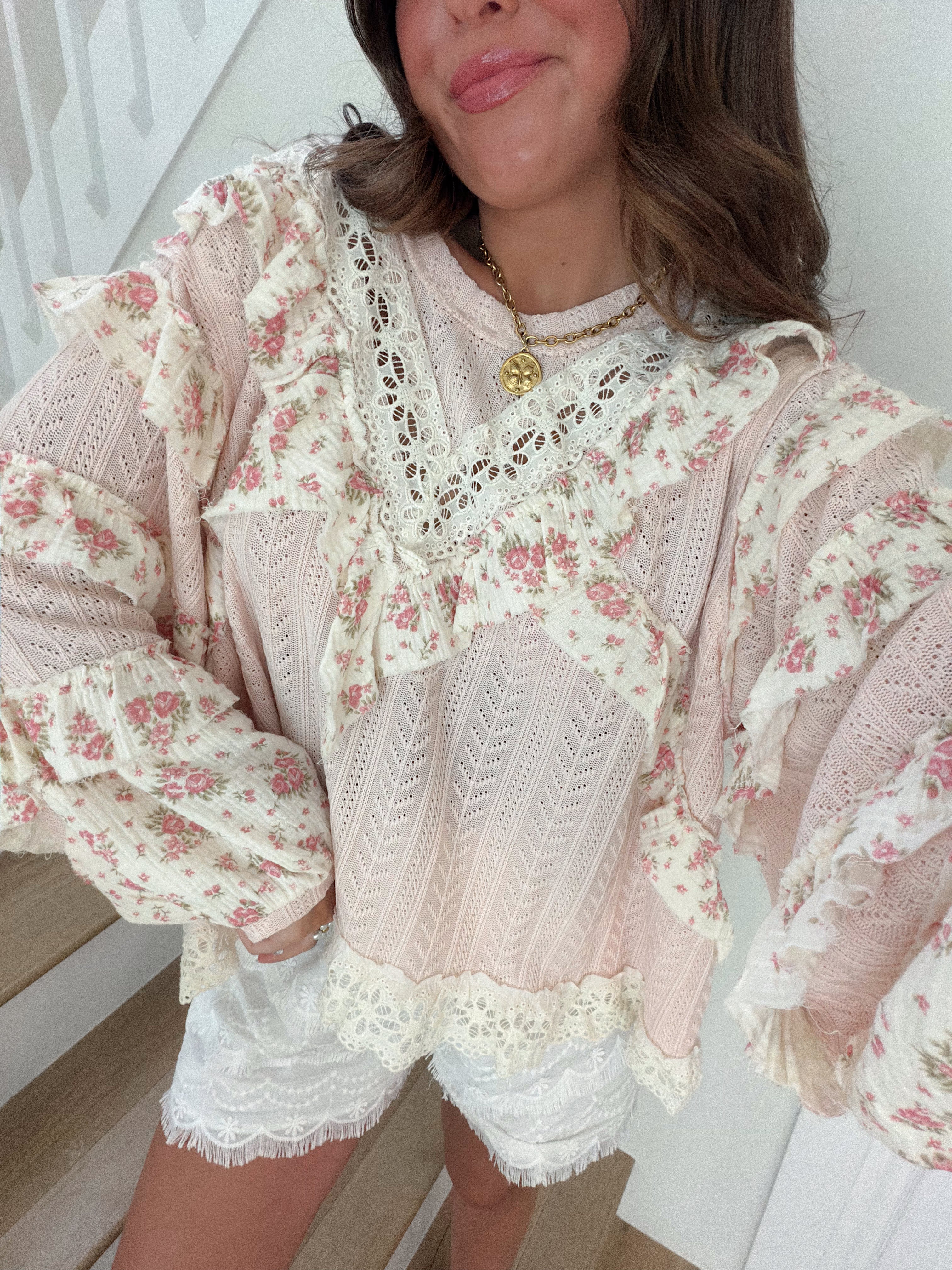 The Garden Party Blouse - Pink Floral