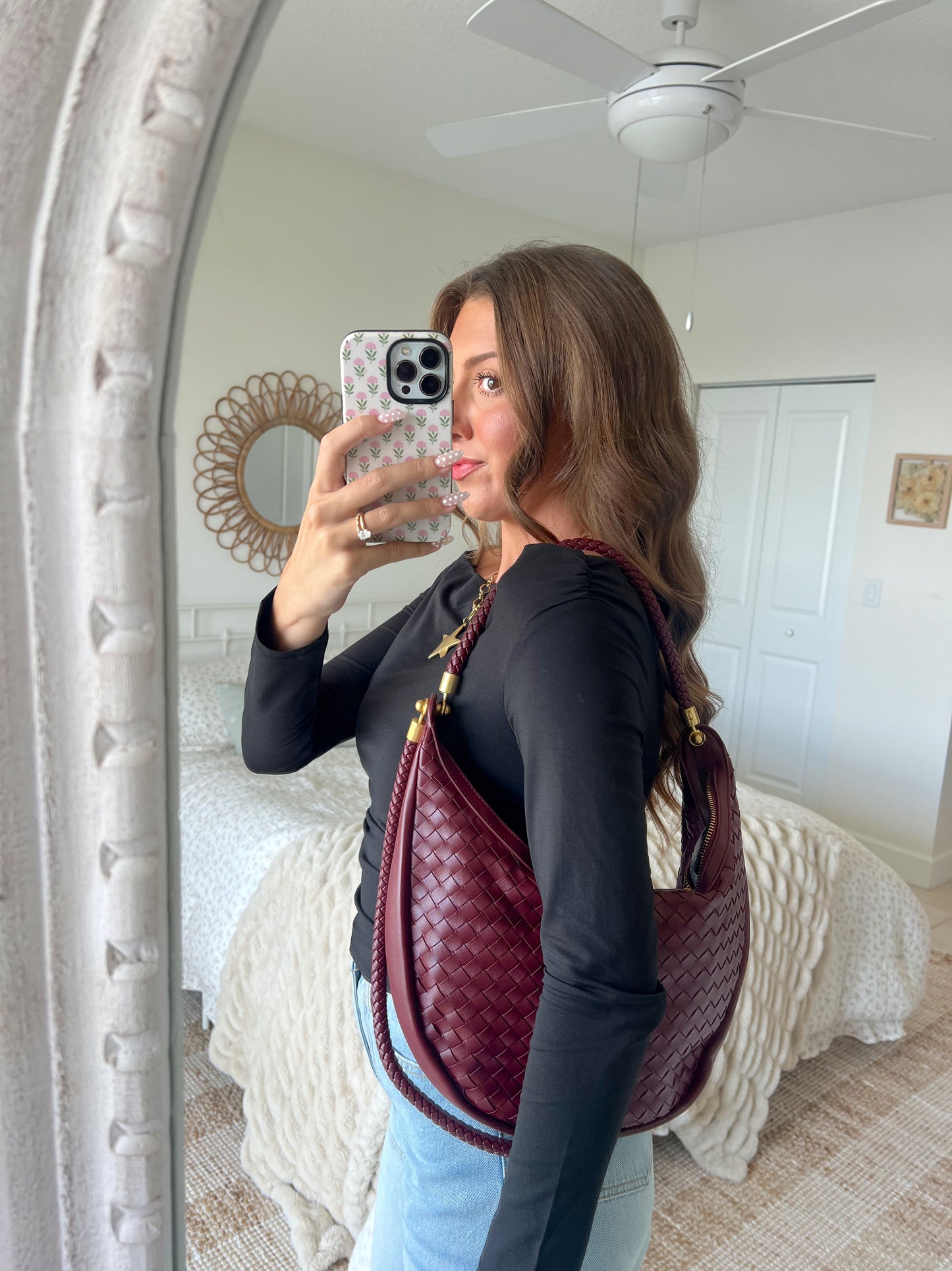 REMI SHOULDER BAG - BURGUNDY
