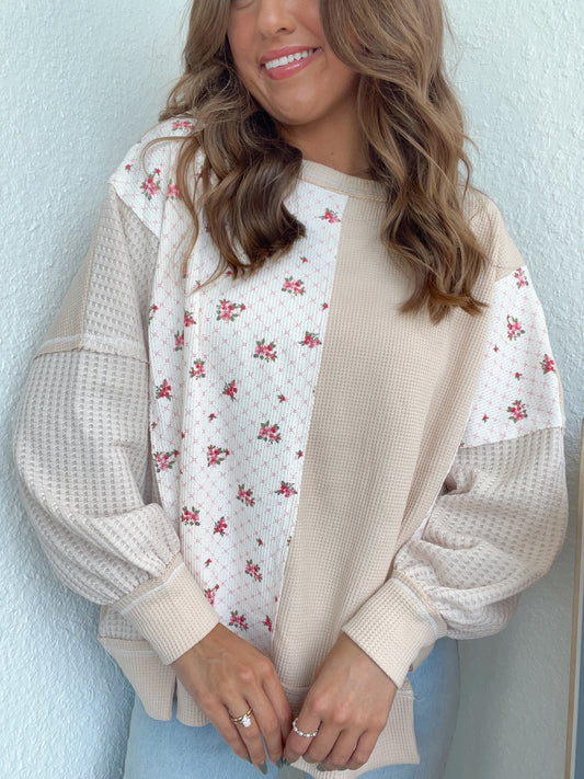 FLEURISH PATCH CREWNECK
