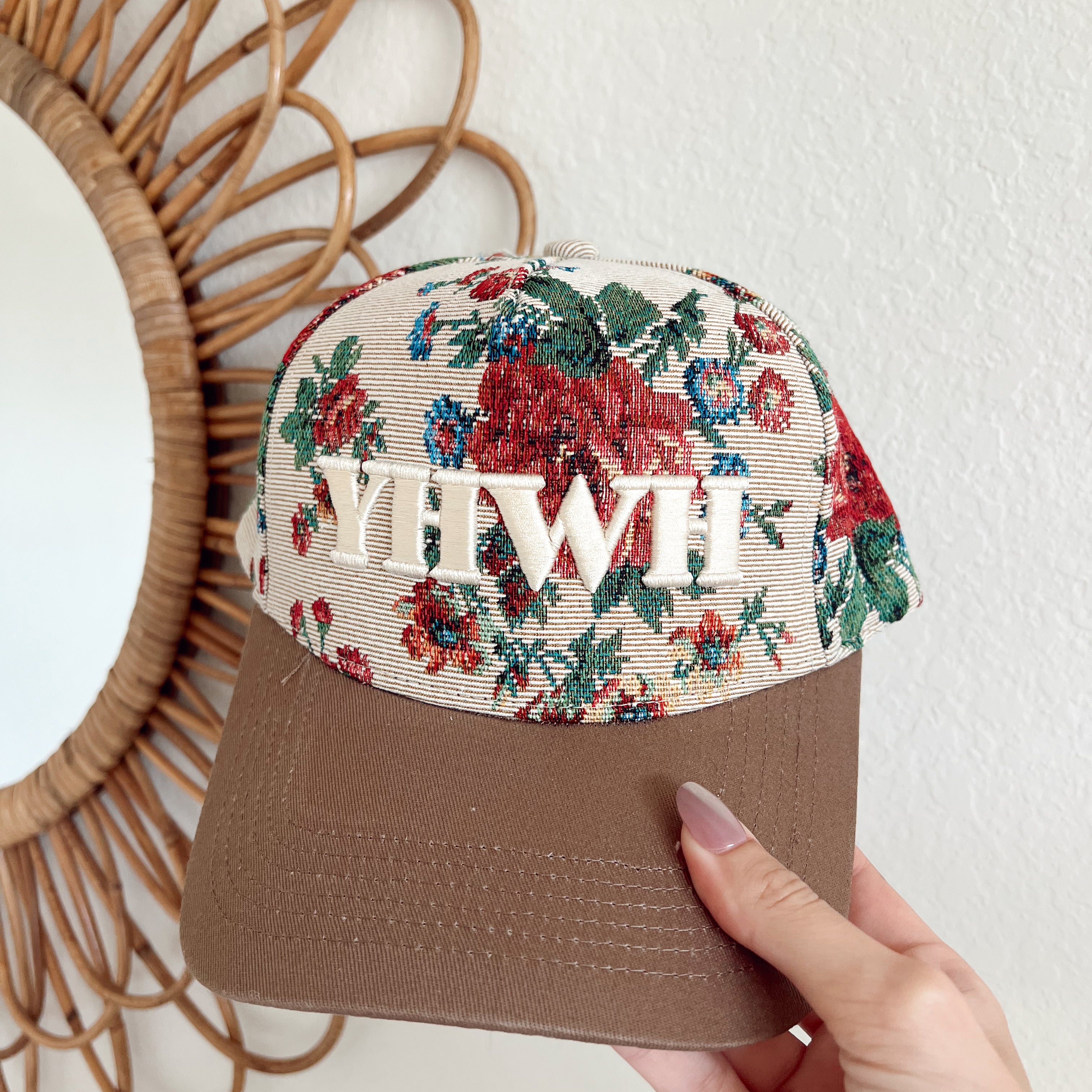 'YHWH' FLORAL HAT