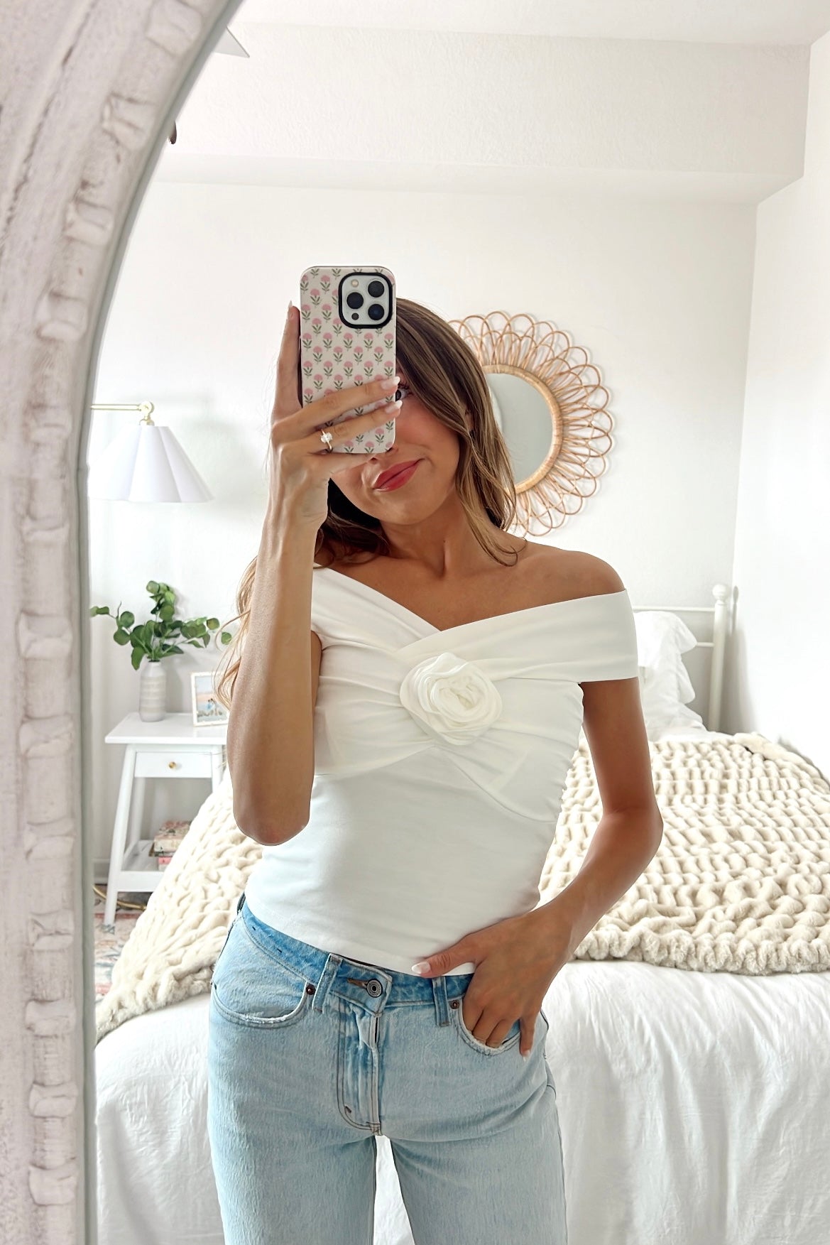 White Rose Top