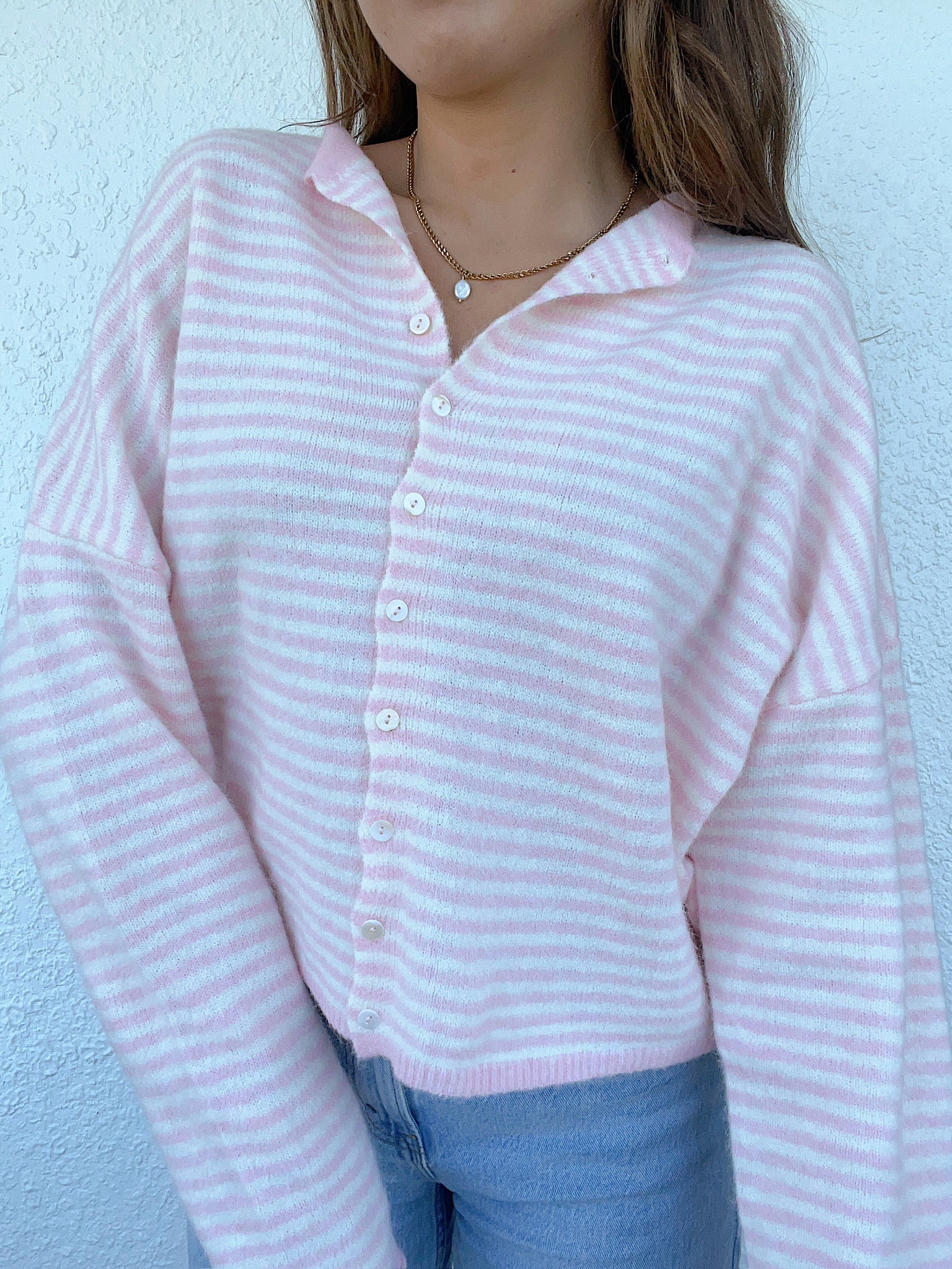 Church Girl Knit - Bubblegum Pink Stripe