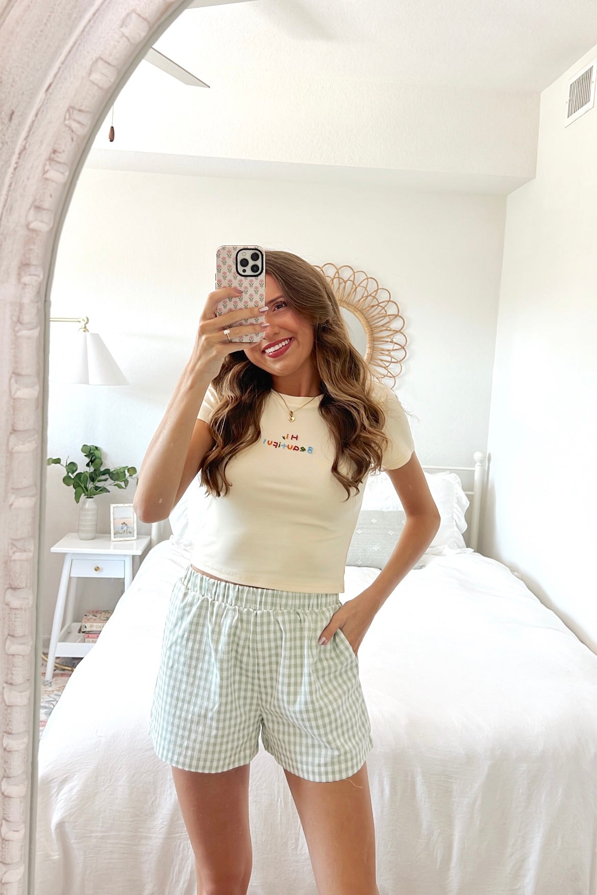 'Hi Beautiful' Beaded Baby Tee