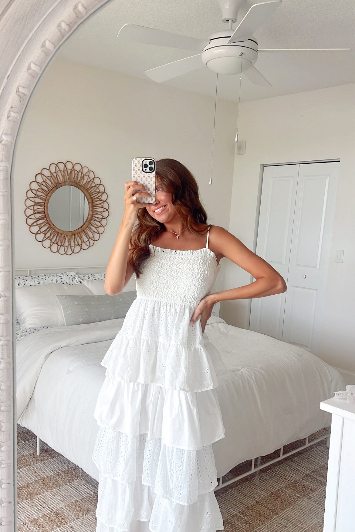 Eyelet Tiered Maxi Dress