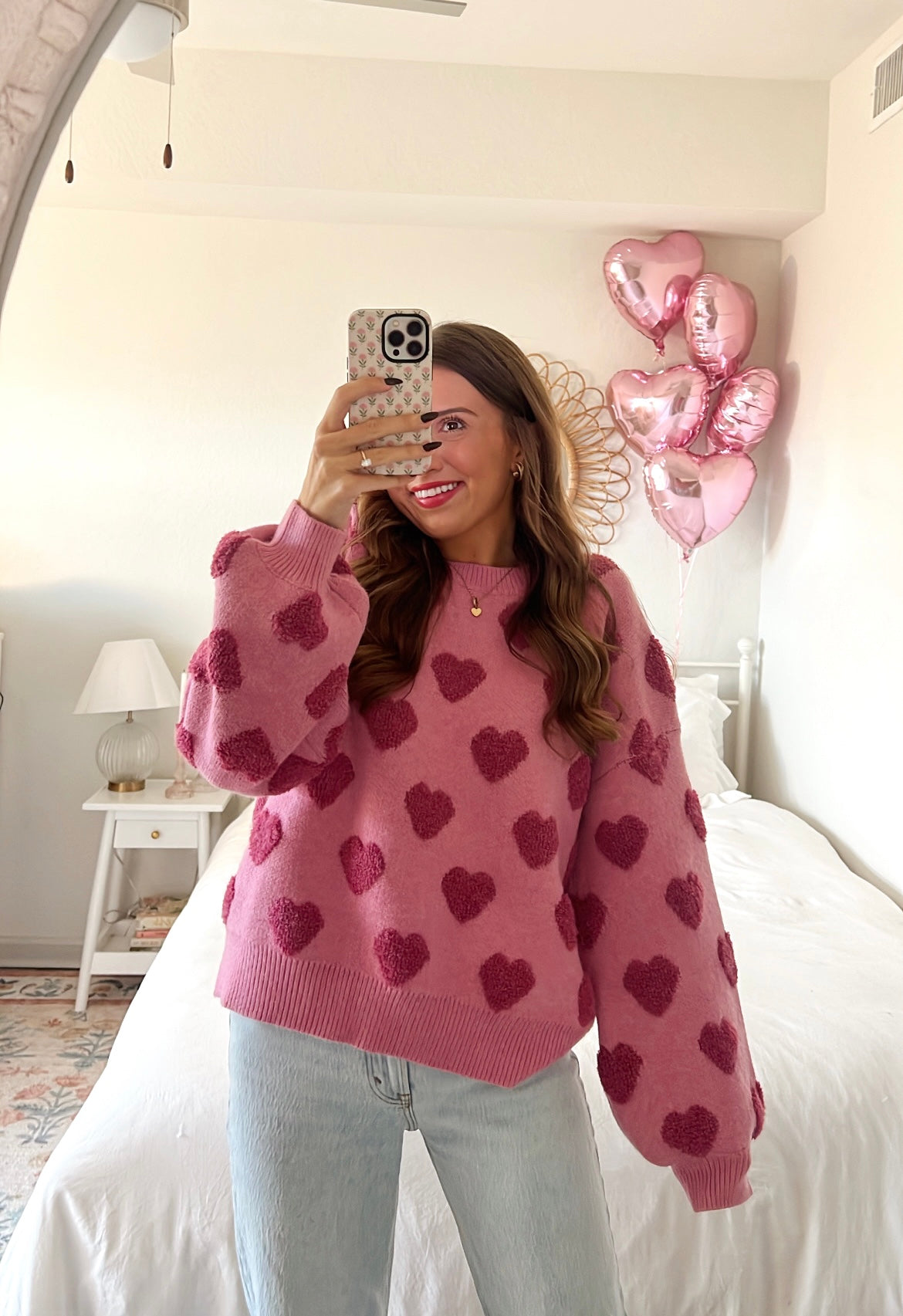 'BE MINE' HEART SWEATER