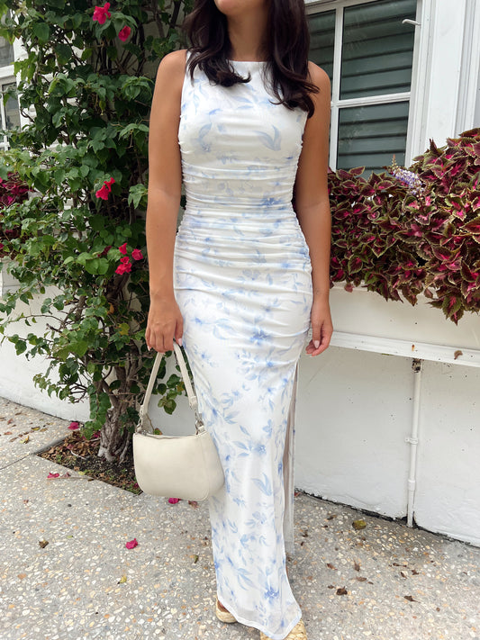 MALIBU SKY BODYCON MIDI DRESS