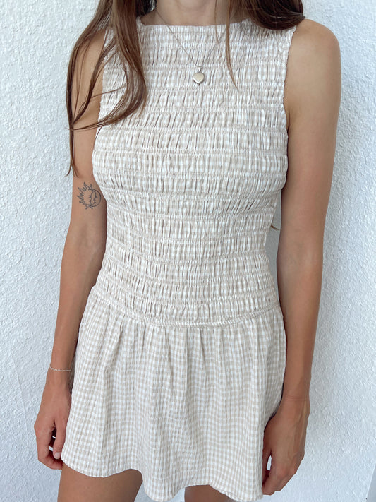 GINGHAM GIRL MINI ROMPER