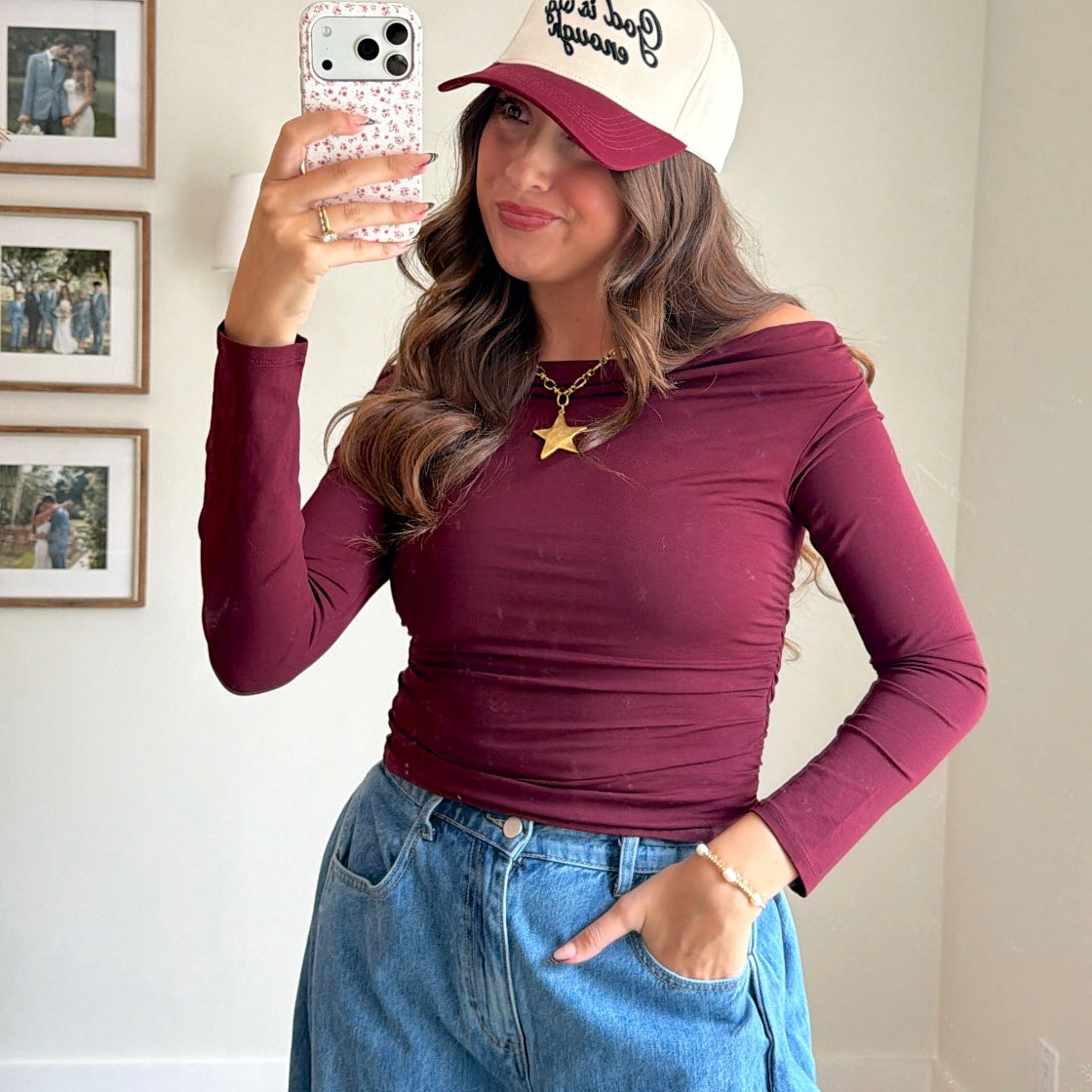 Dawn Long Sleeve - Burgundy