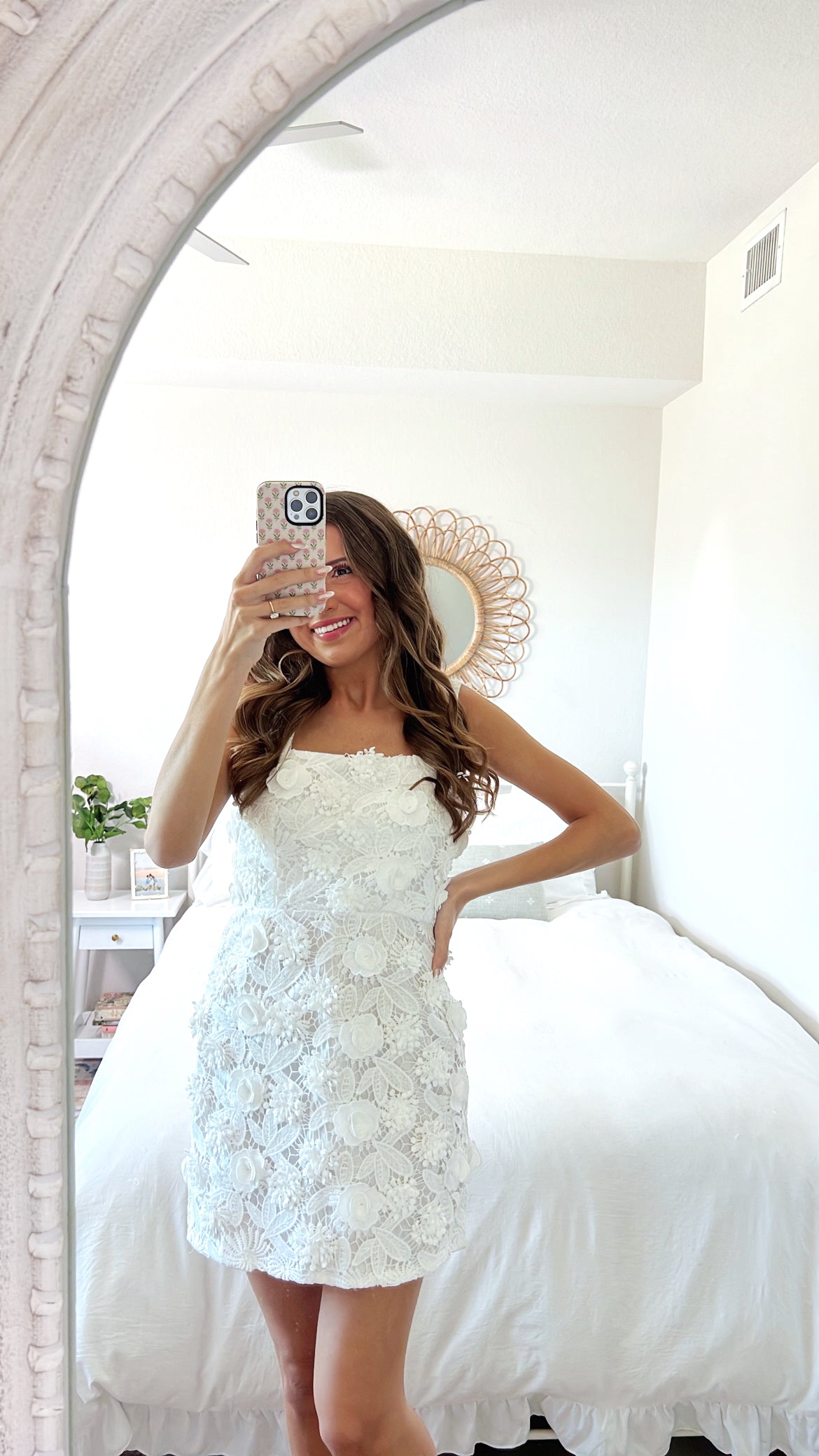 BRIDAL PETAL MINI DRESS