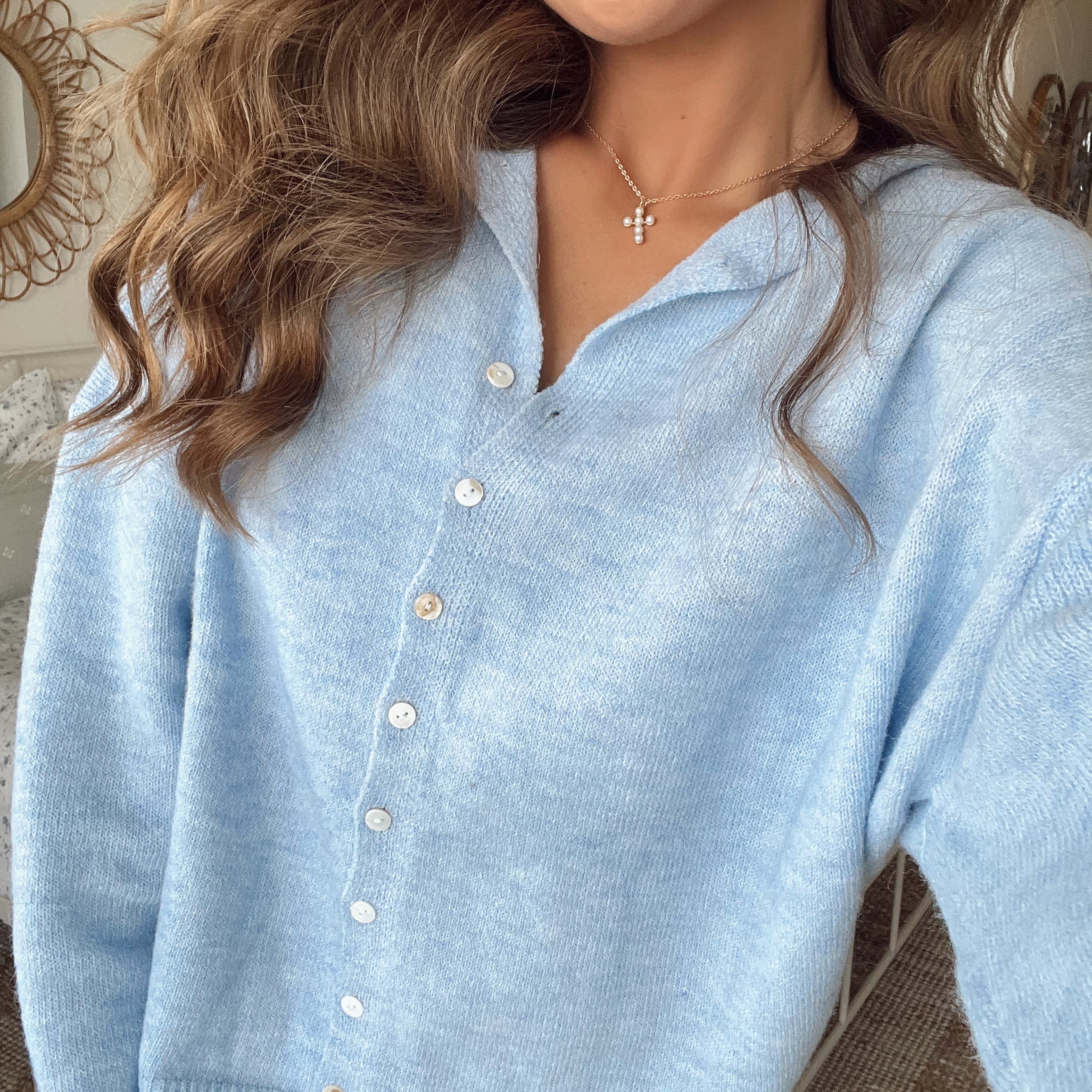 Church Girl Knit - Baby Blue