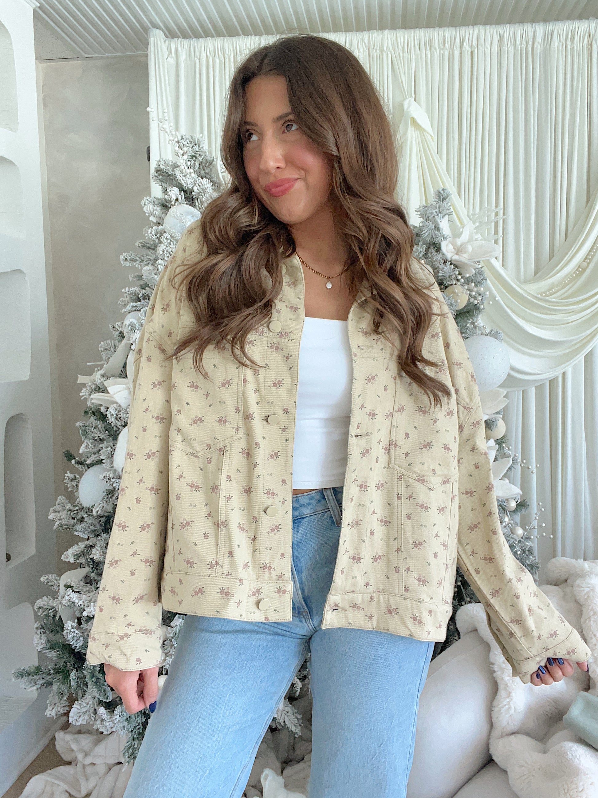 Selina Floral Jean Jacket