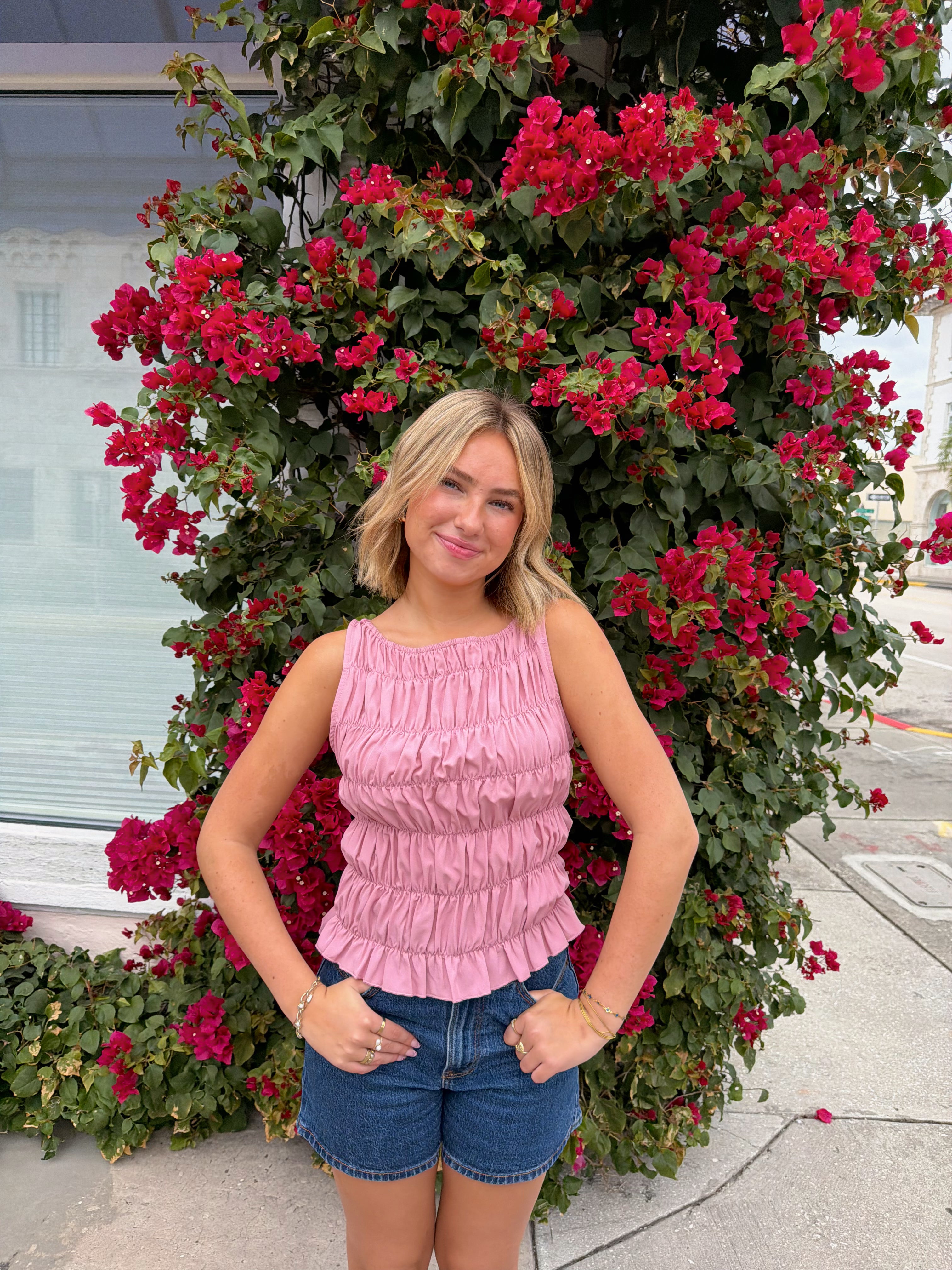 Strawberry Fields Tank - Pink