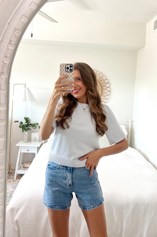 POWDER BLUE SWEATER TOP