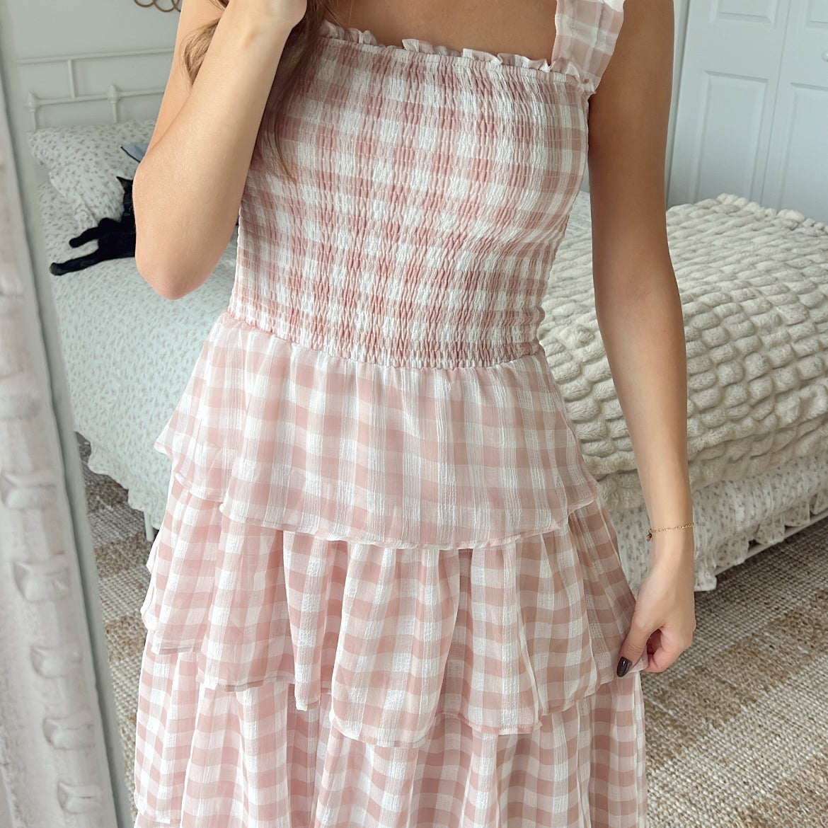 Ellie Gingham Maxi Dress