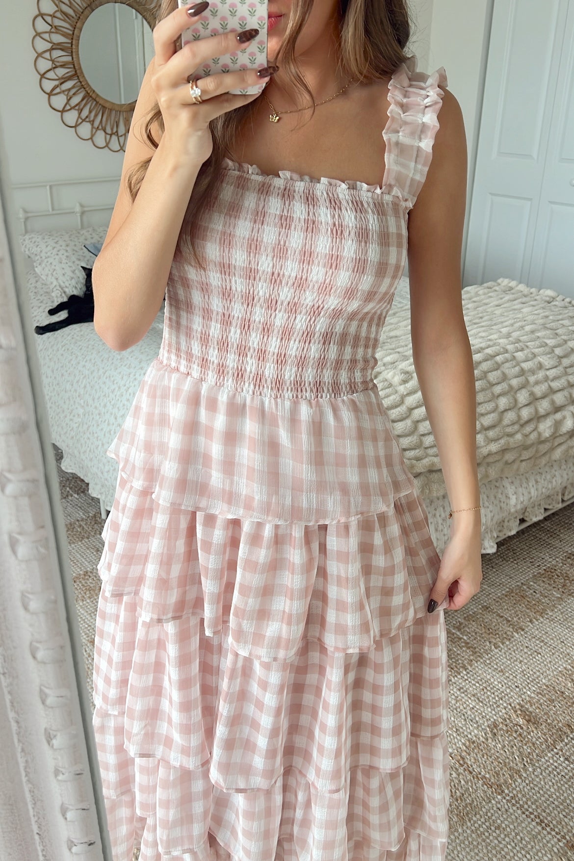 Ellie Gingham Maxi Dress