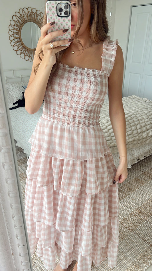 ELLIE GINGHAM MAXI DRESS