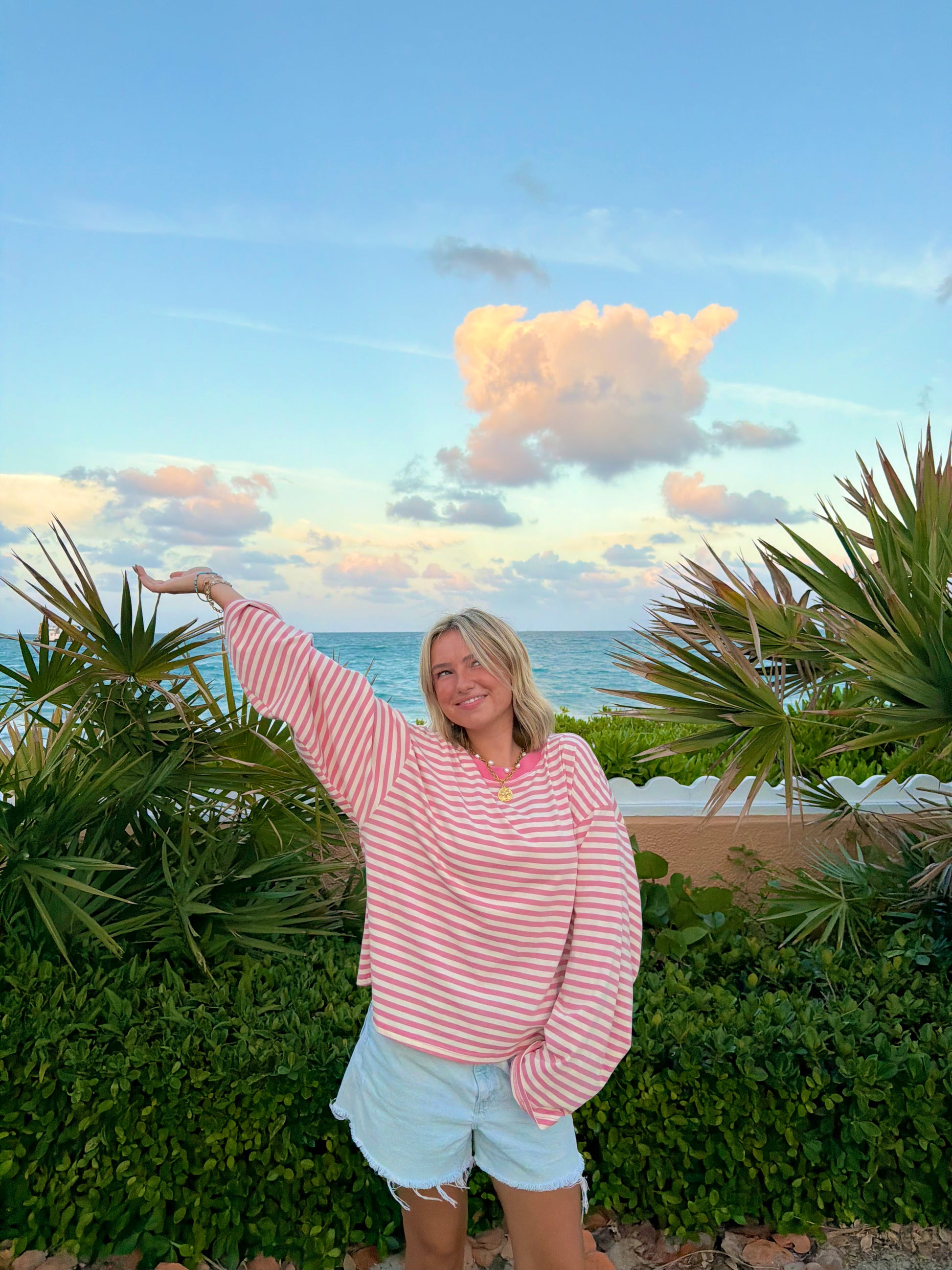 Maggie Long Sleeve Top - Pink