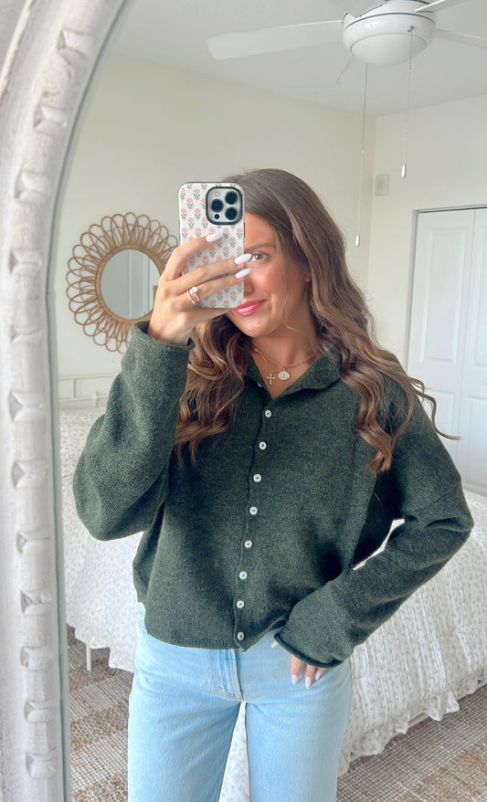 CHURCH GIRL KNIT - OLIVE