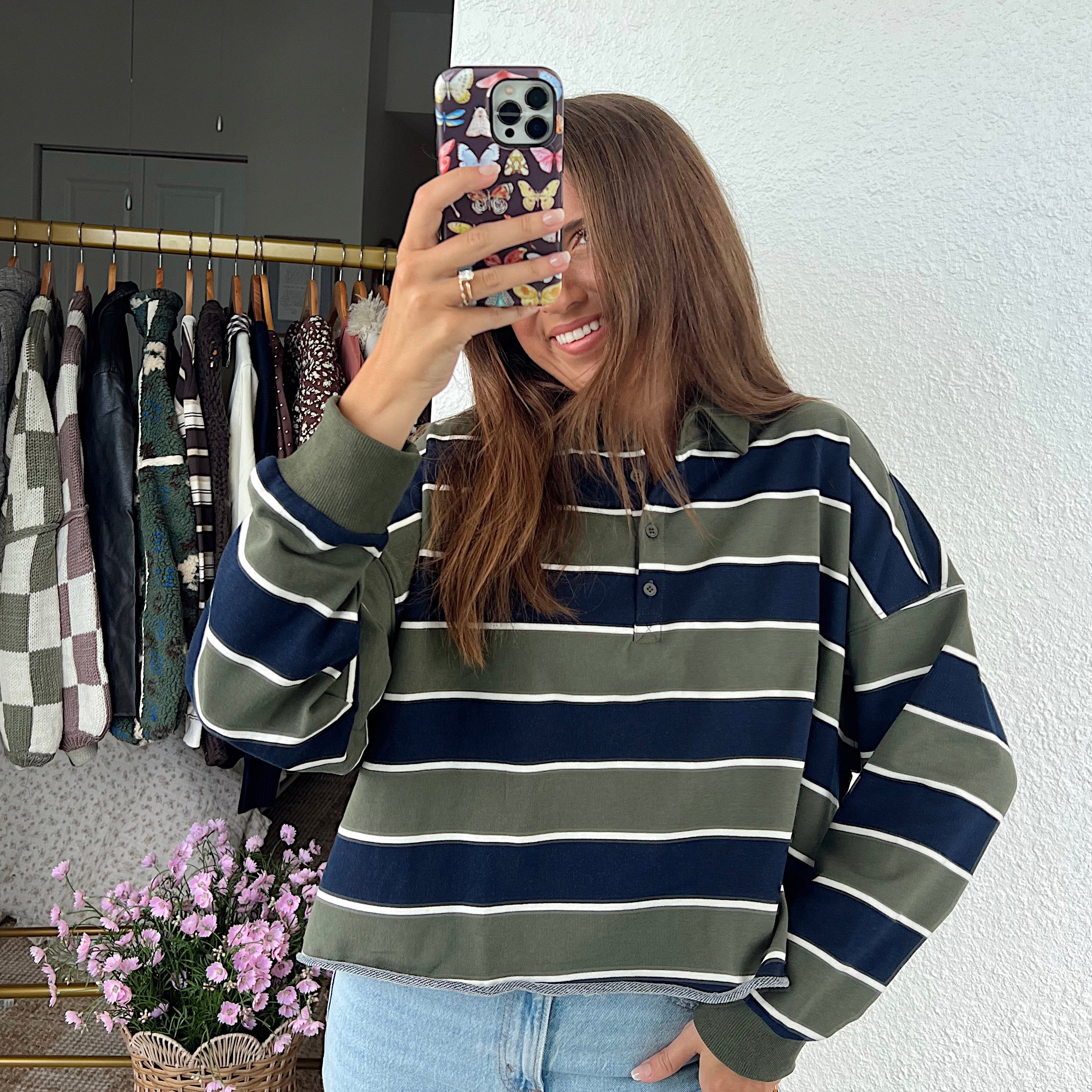 Chloe Stripe Pullover Polo