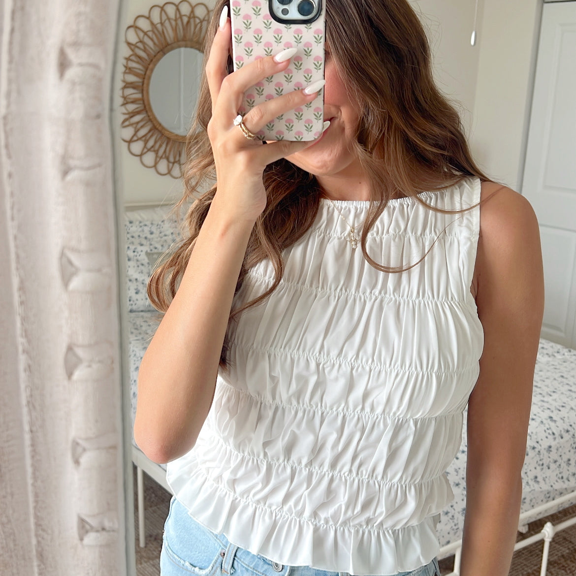 Strawberry Fields Tank - White