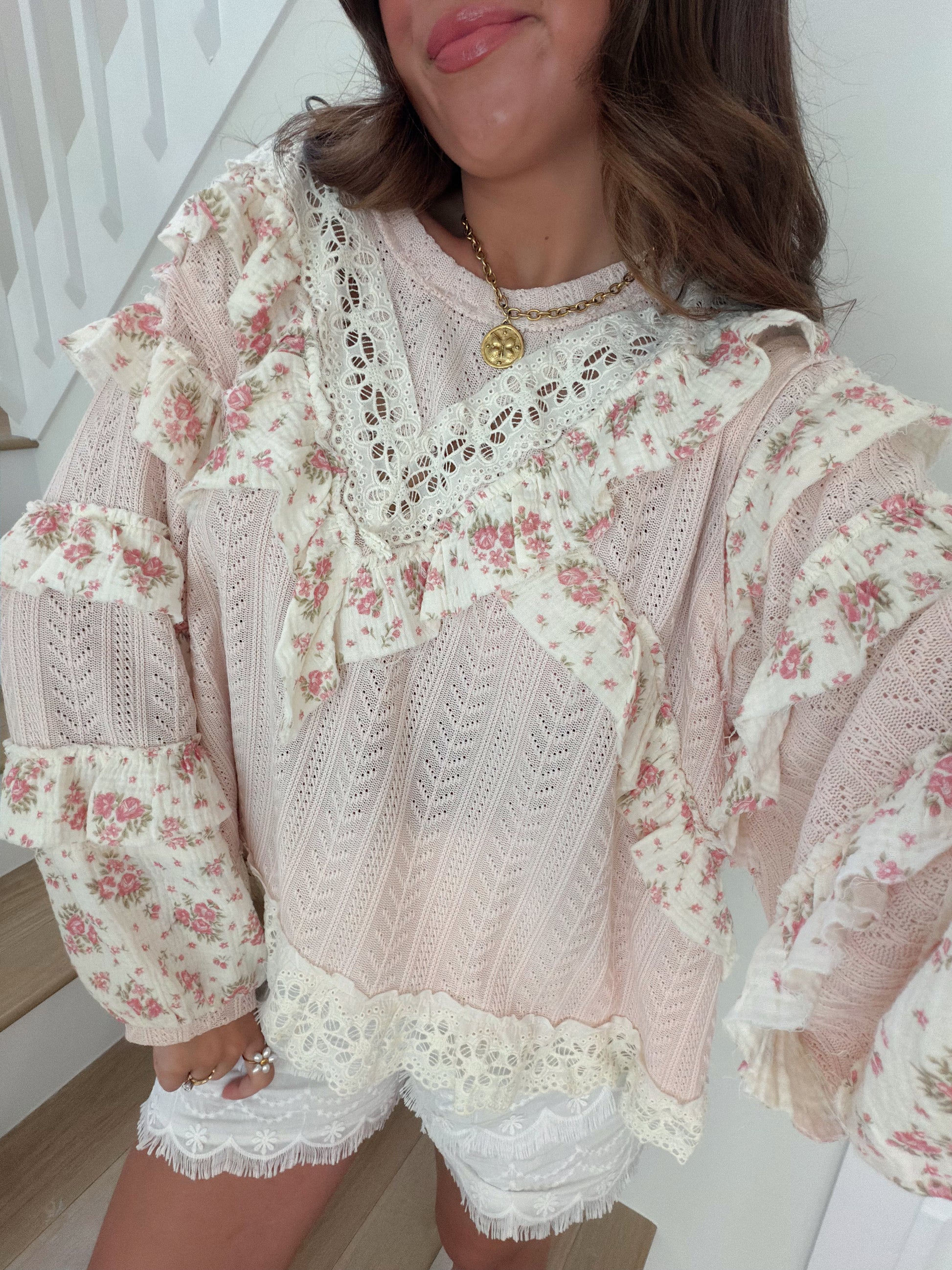 The Garden Party Blouse - Pink Floral