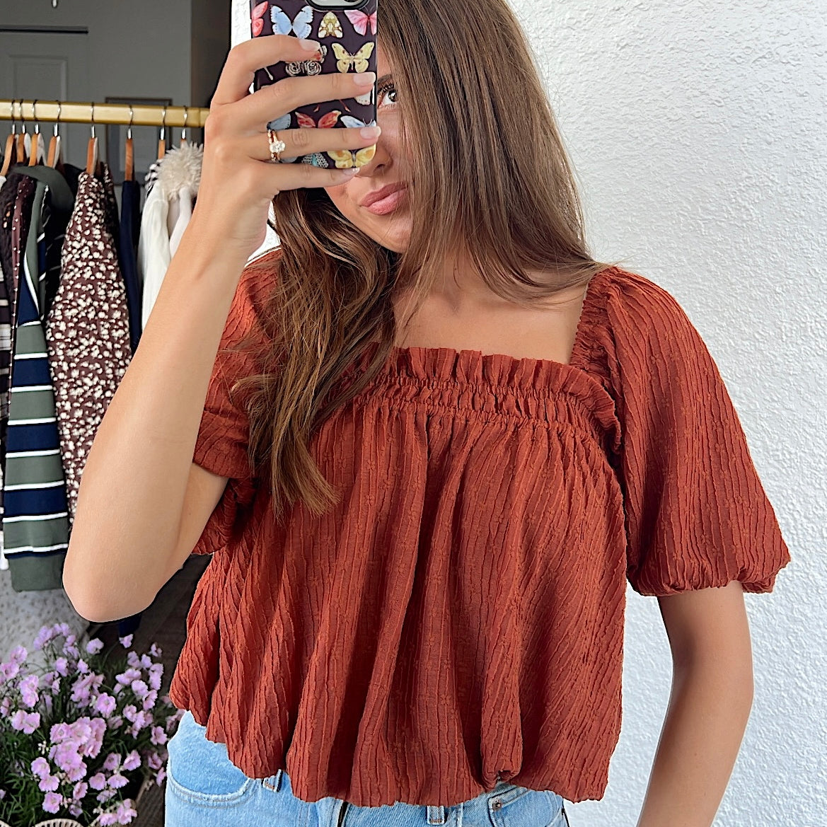 Gina Puff-Sleeve Blouse