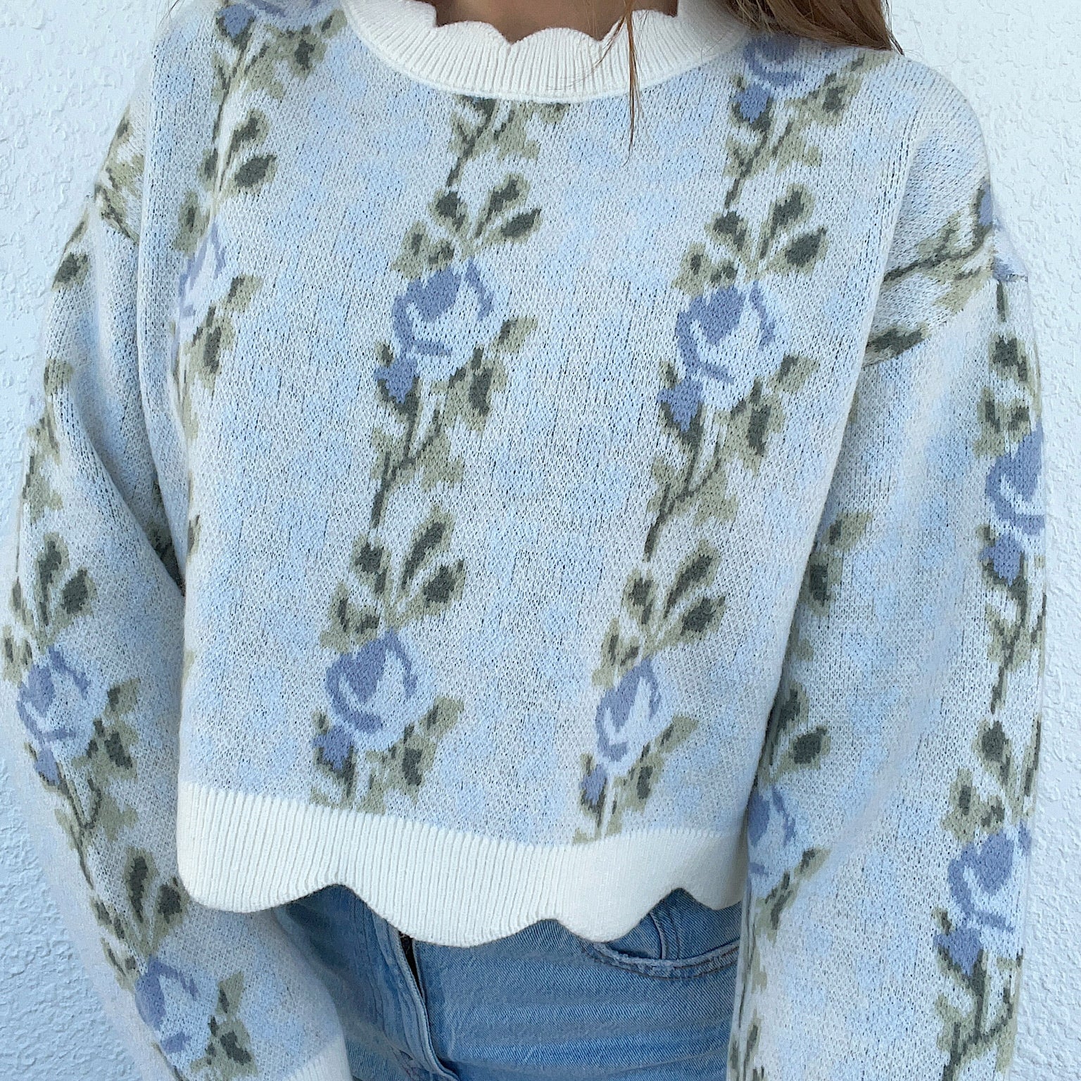 Bluette Scalloped Sweater