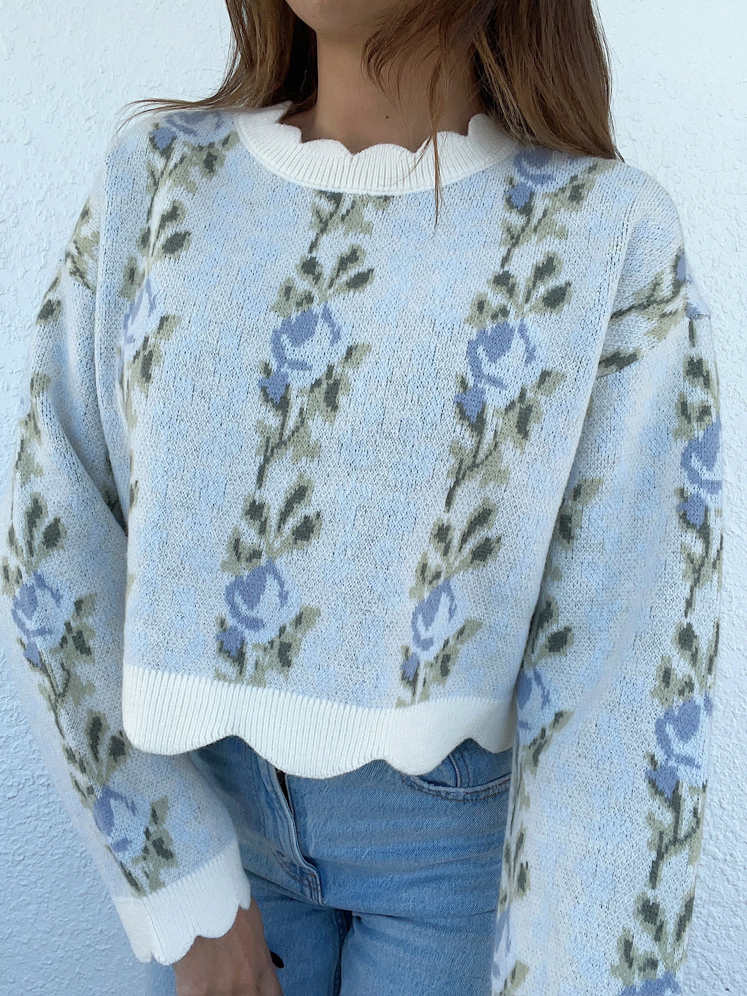 Bluette Scalloped Sweater