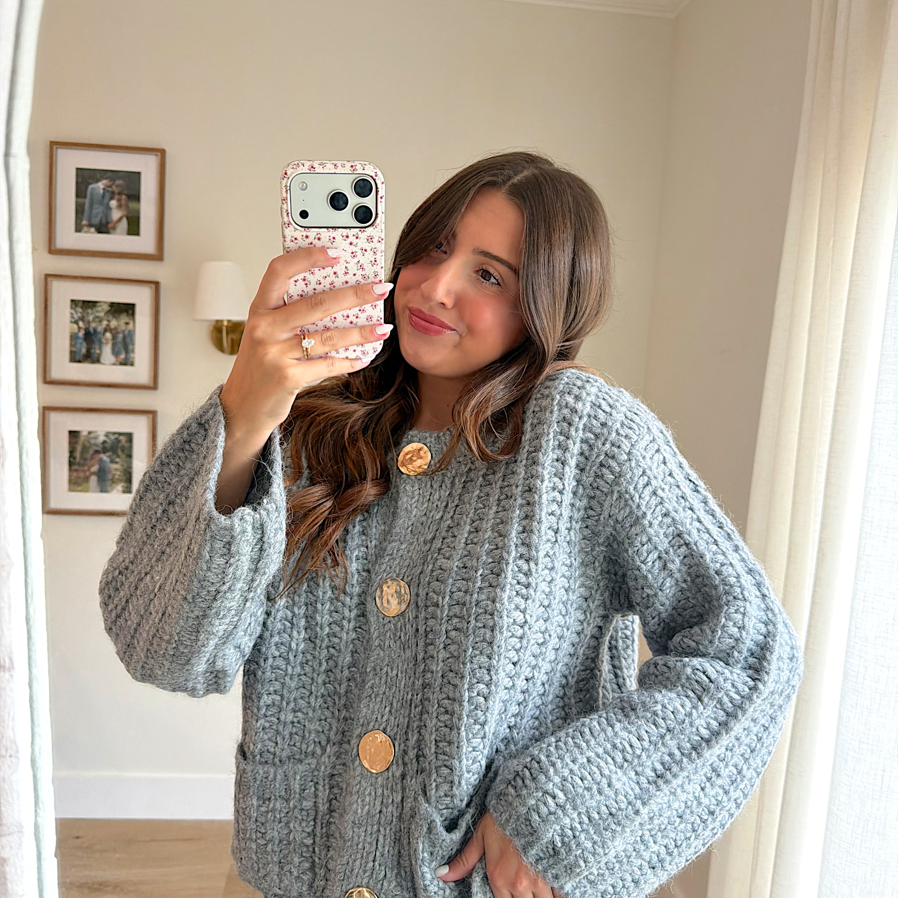 Amelia Cardigan - Charcoal